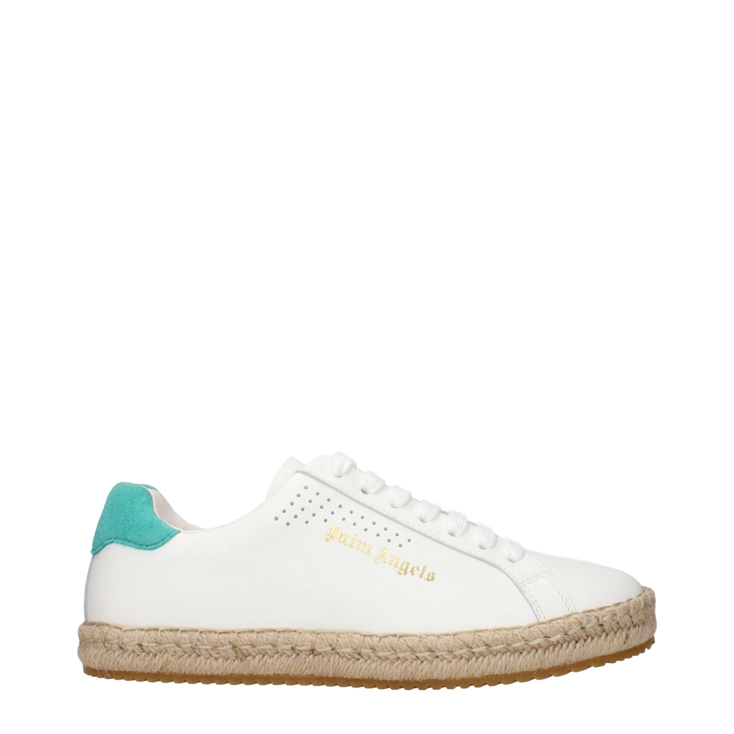 White Leather Low Top Sneakers
