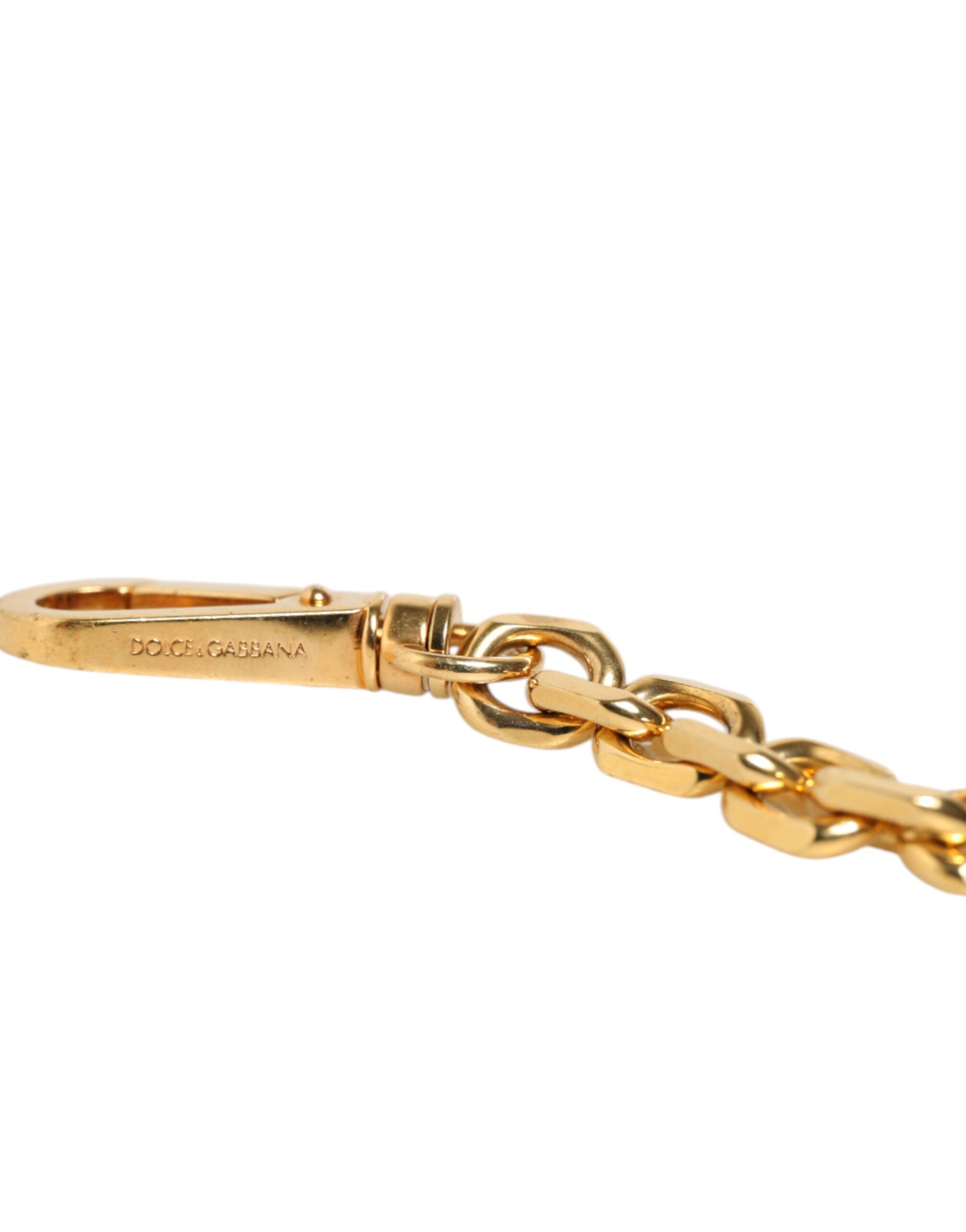 Black Leather Gold Chain Bag Accessory Shoulder Strap