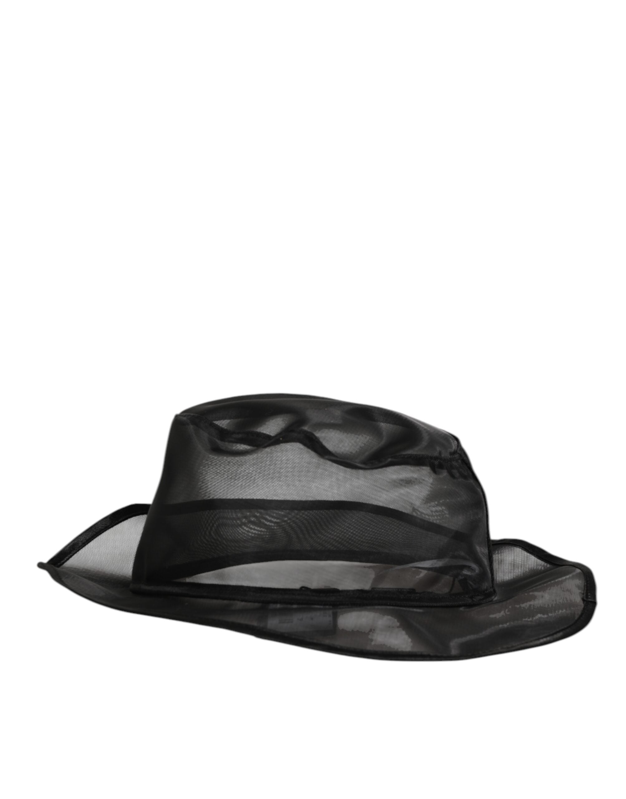 Black Silk Mesh Bucket Men Fisherman Cap Hat