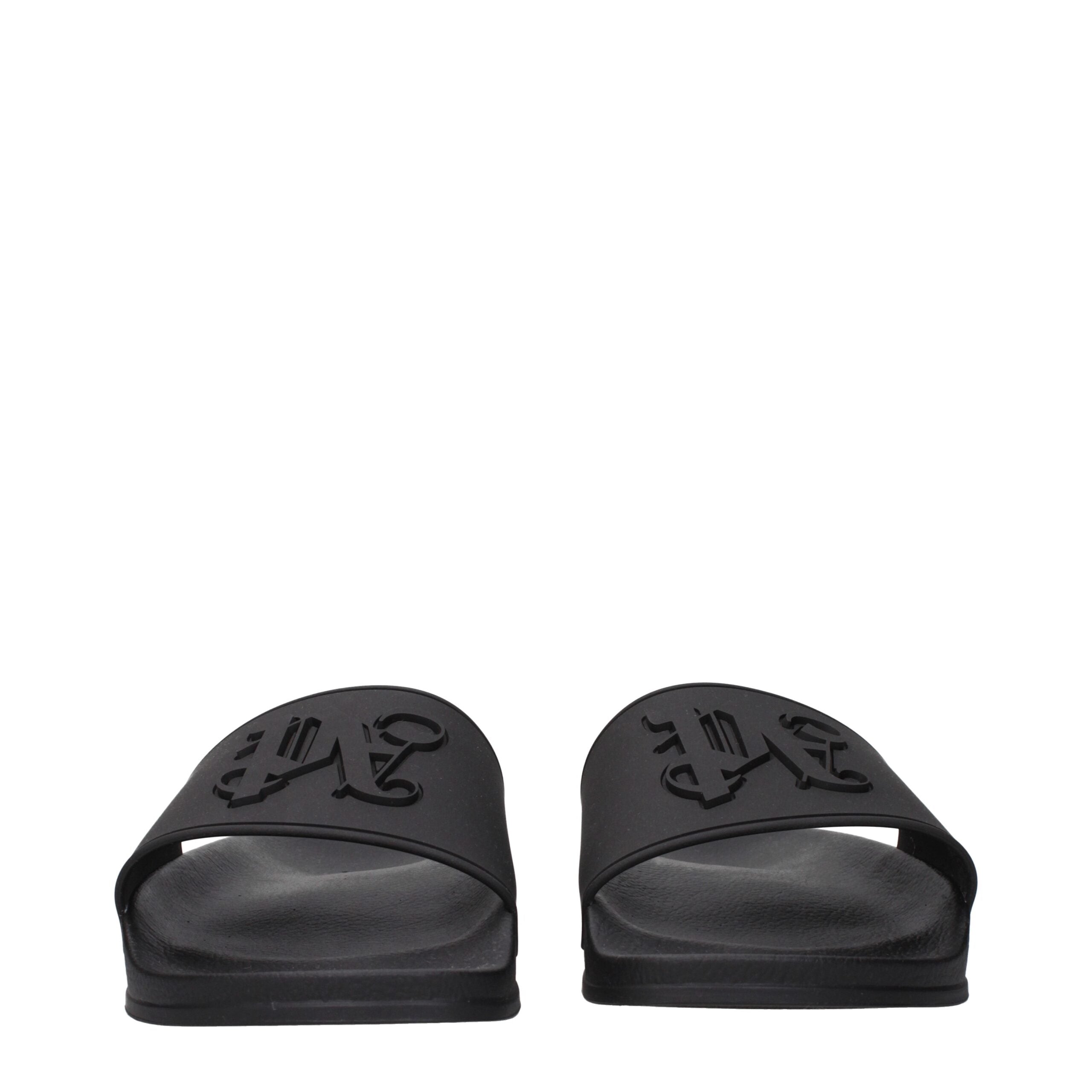Black Cotton Slippers