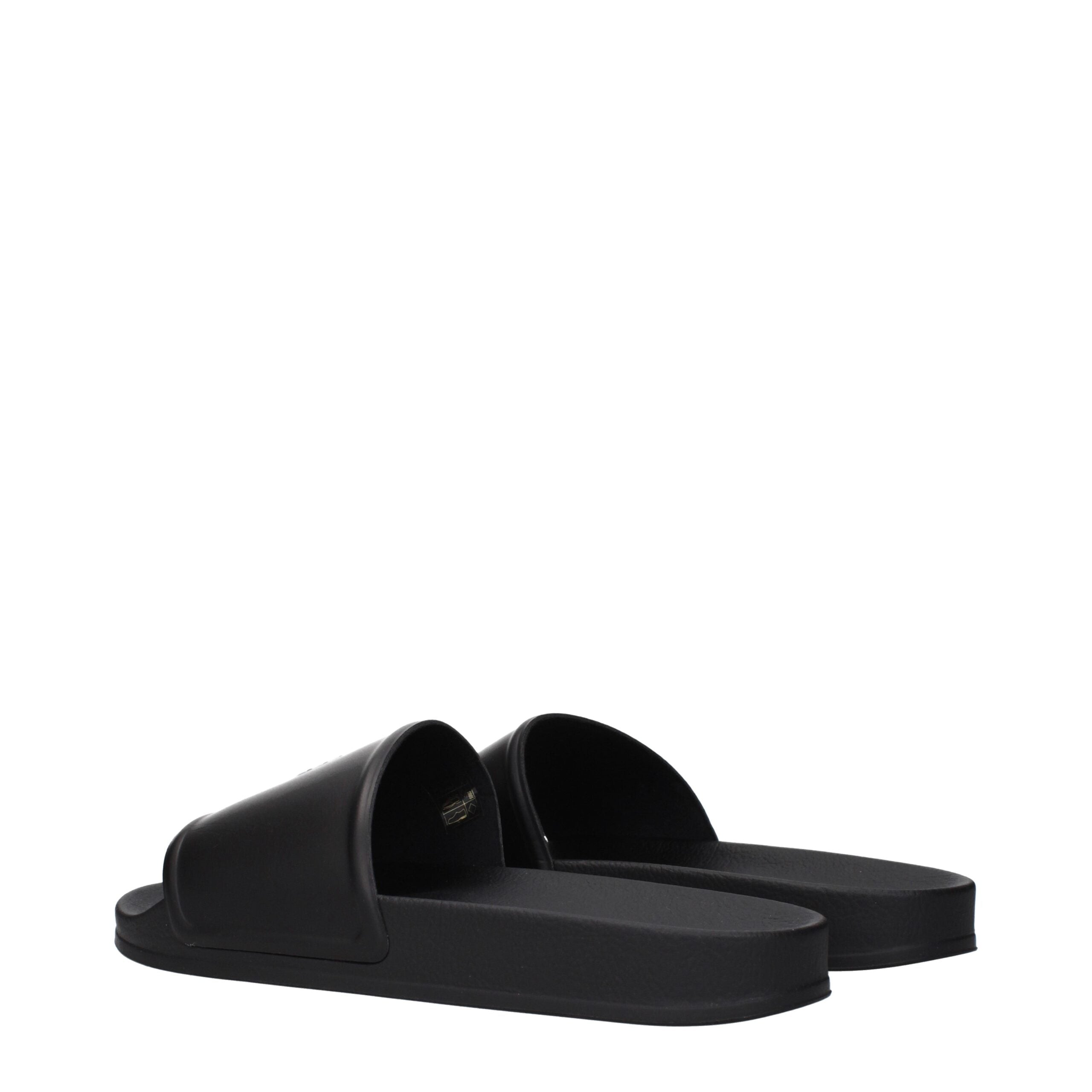 Black Cotton Slippers