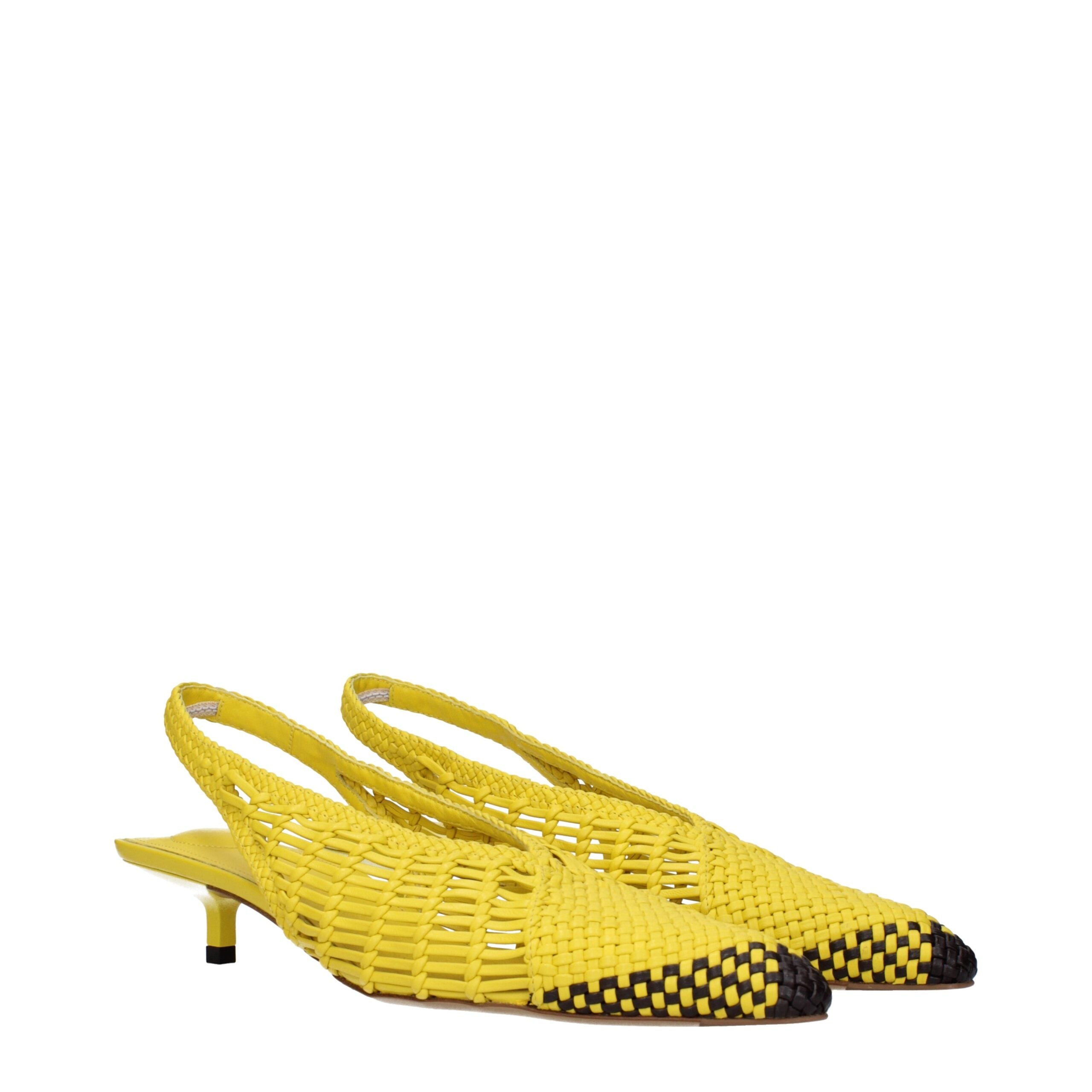 Yellow Leather Sandals