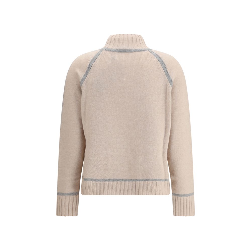 Beige Wool Turtleneck