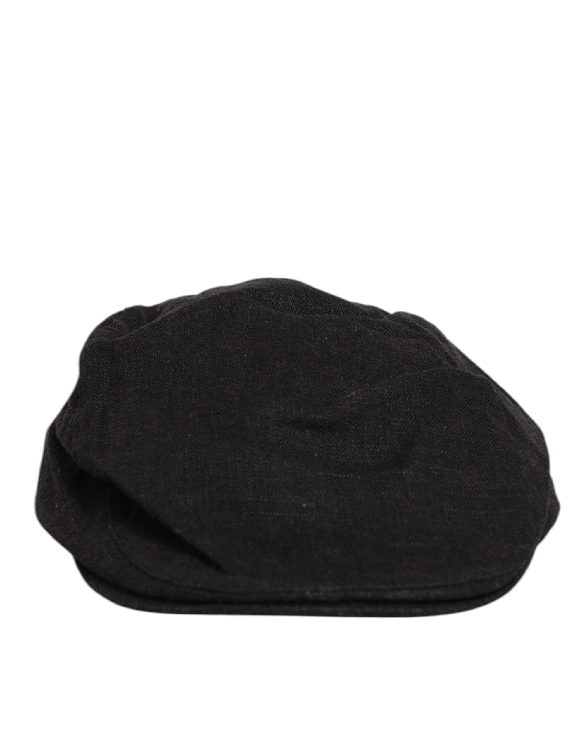 Black Cotton DG Logo Newsboy Cloth Capello Hat
