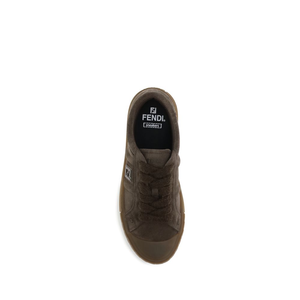 Brown Rubber Low Top Sneakers