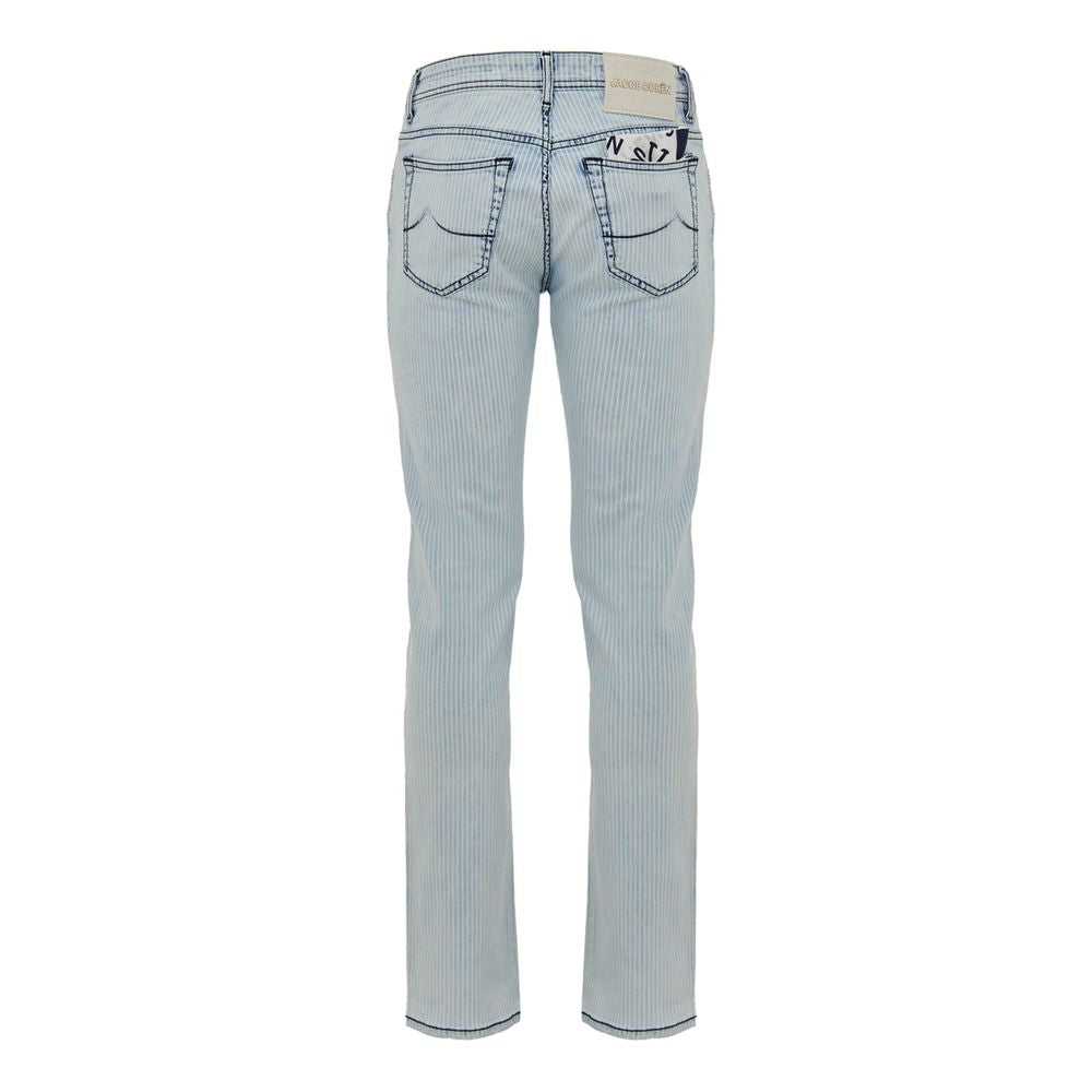 Blue Cotton Skinny Jeans