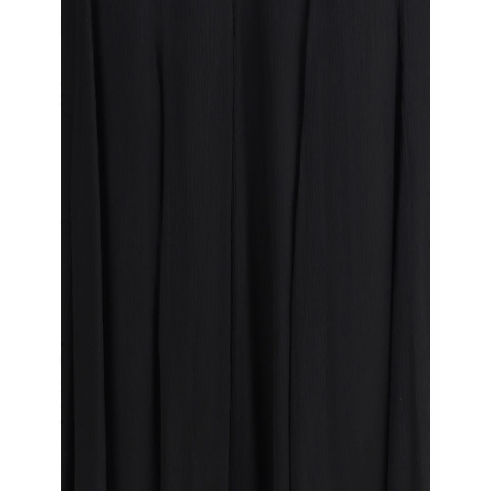 Black Silk Long Skirt