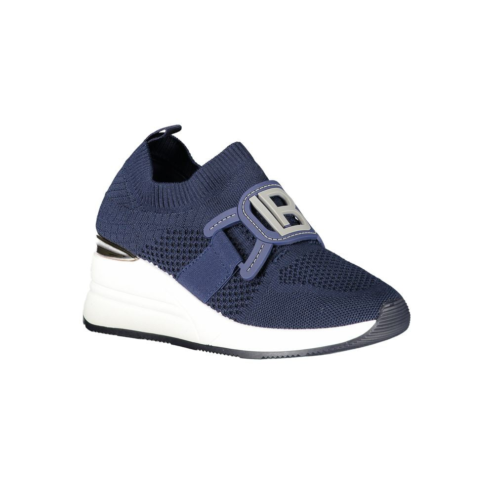 Blue Polyester Women Sneaker