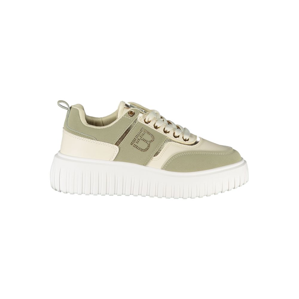 Green Polyester Women Sneaker
