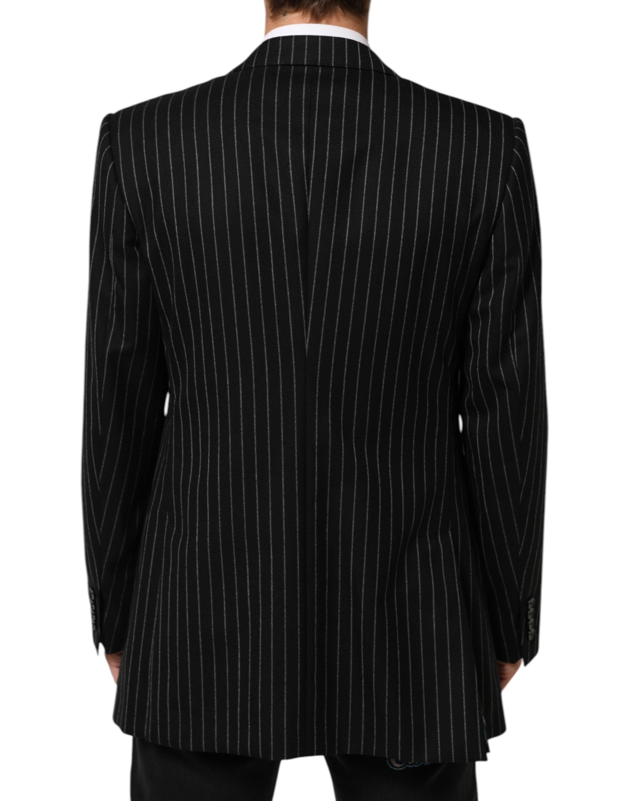 Black Stripes 2 Buttons Suit Jacket Blazer