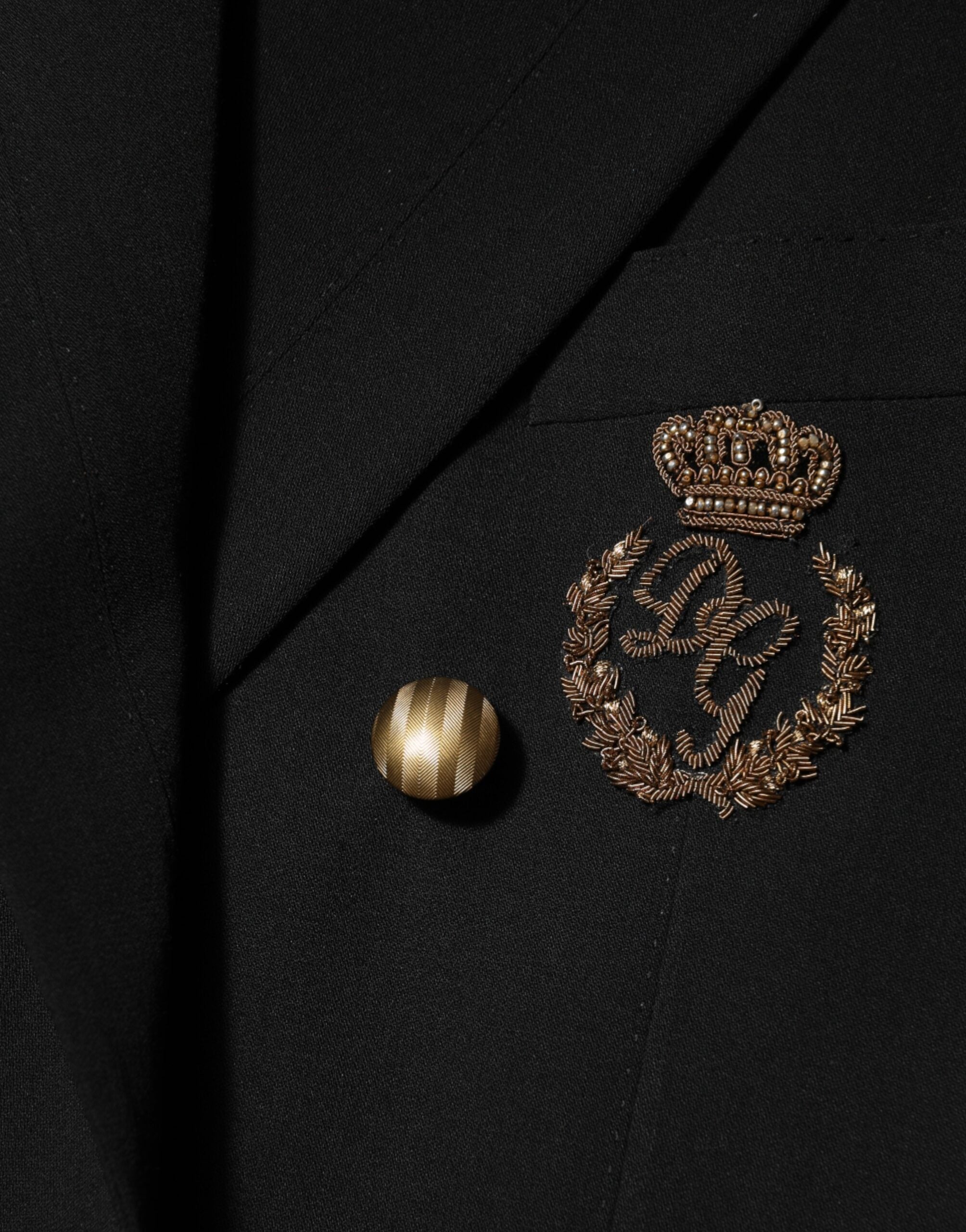 Black Wool 2 Buttons Suit Men Jacket Blazer