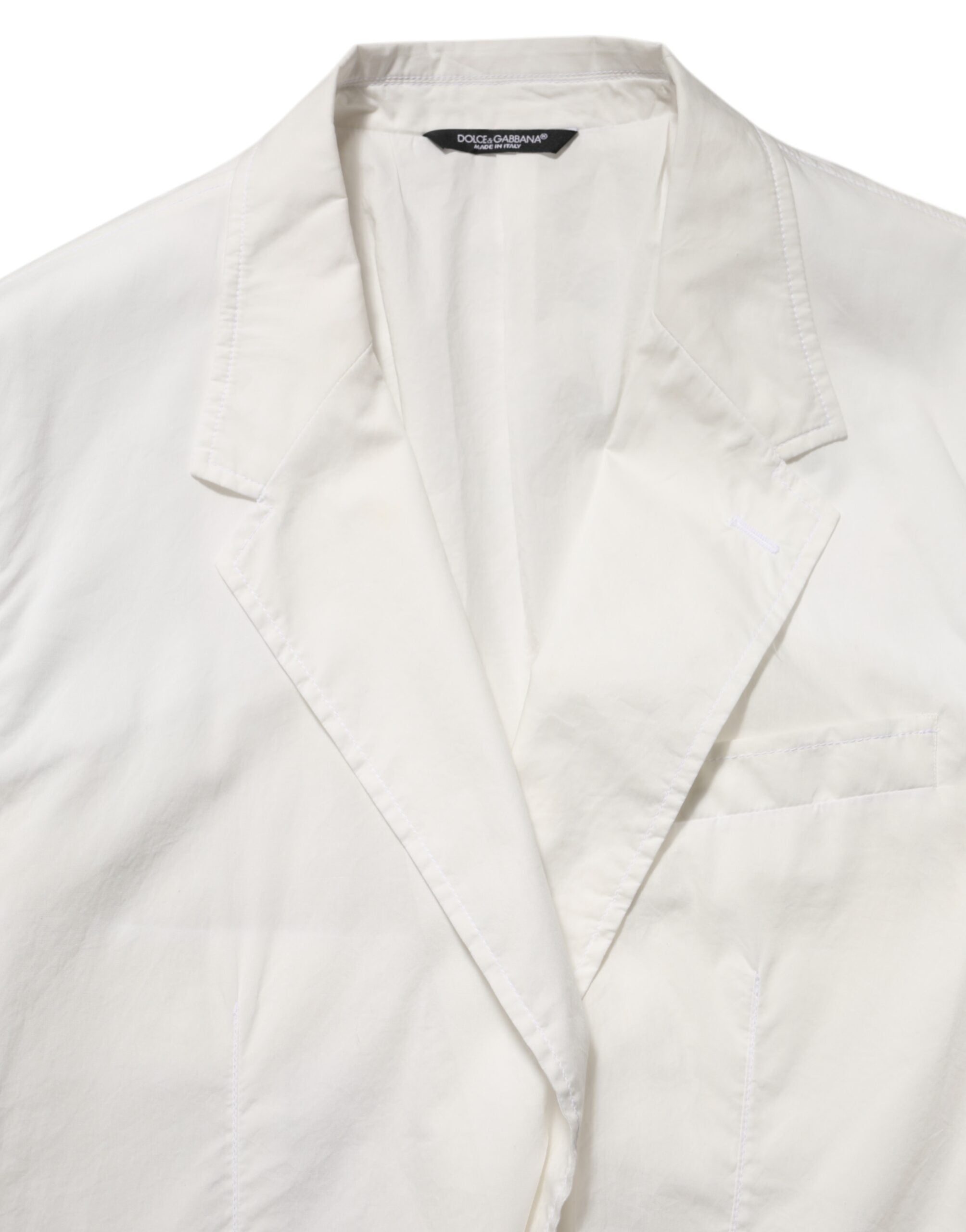 White Cotton 1 Button Men Suit Blazer