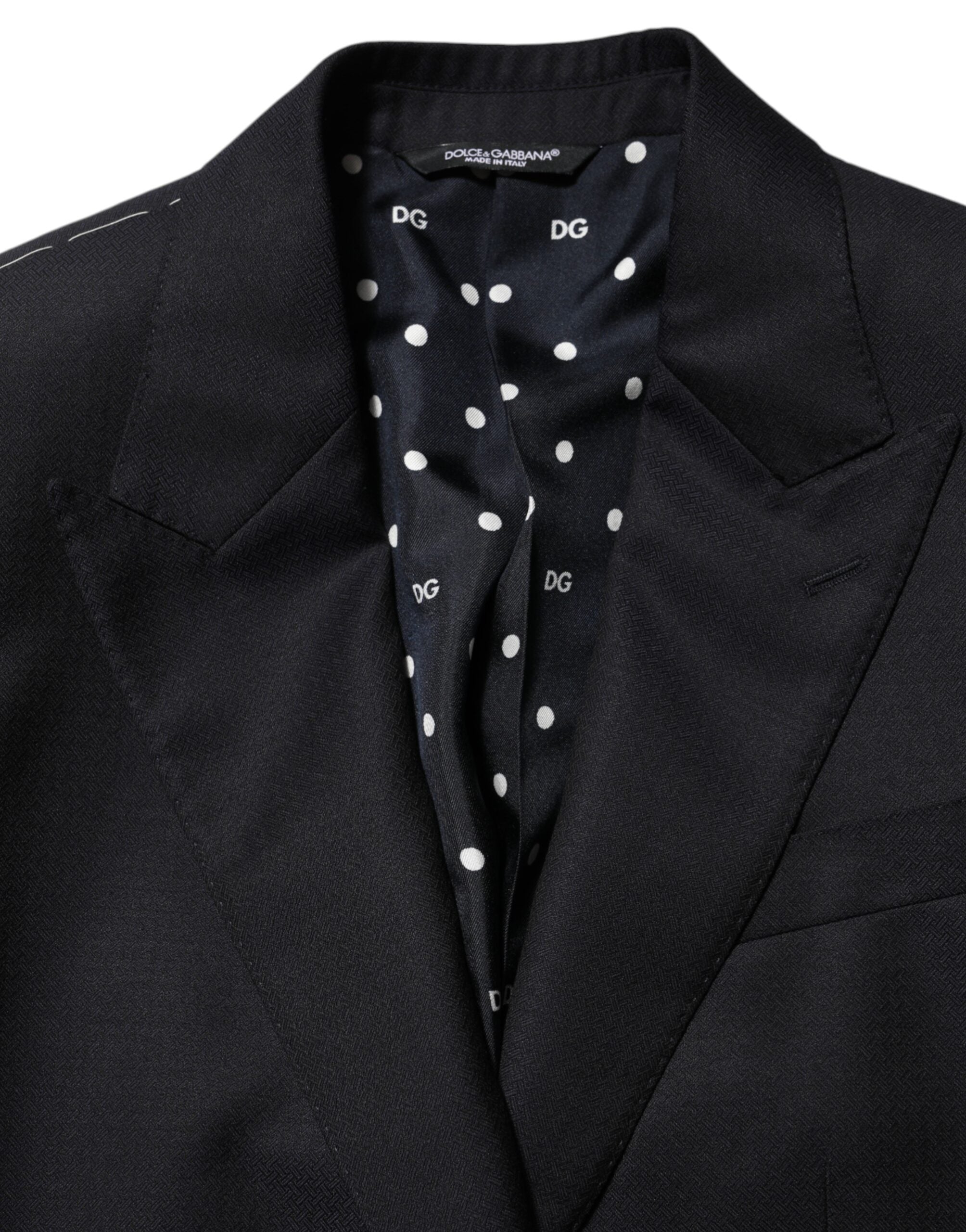 Black Wool NAPOLI 2 Button Men Suit Blazer