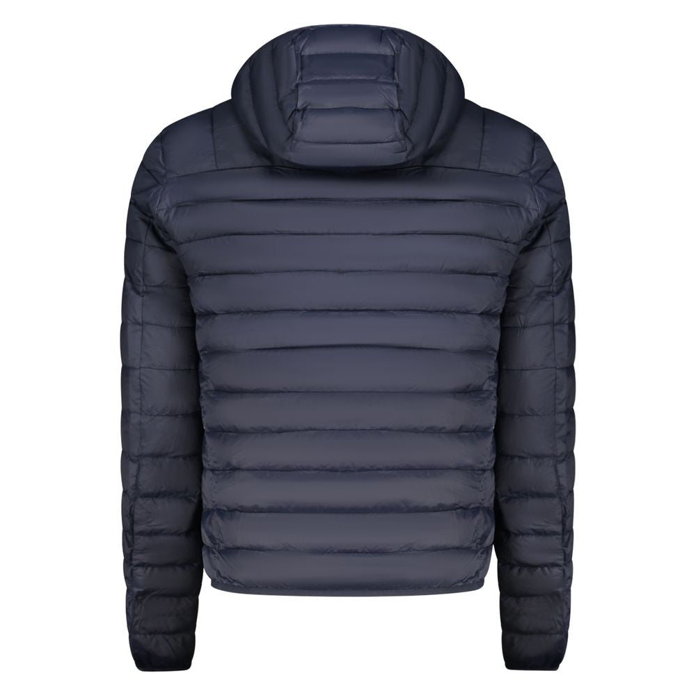 Blue Polyester Men Jacket