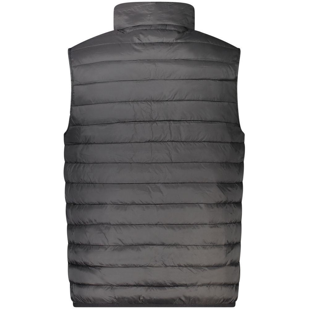 Black Polyester Men Jacket