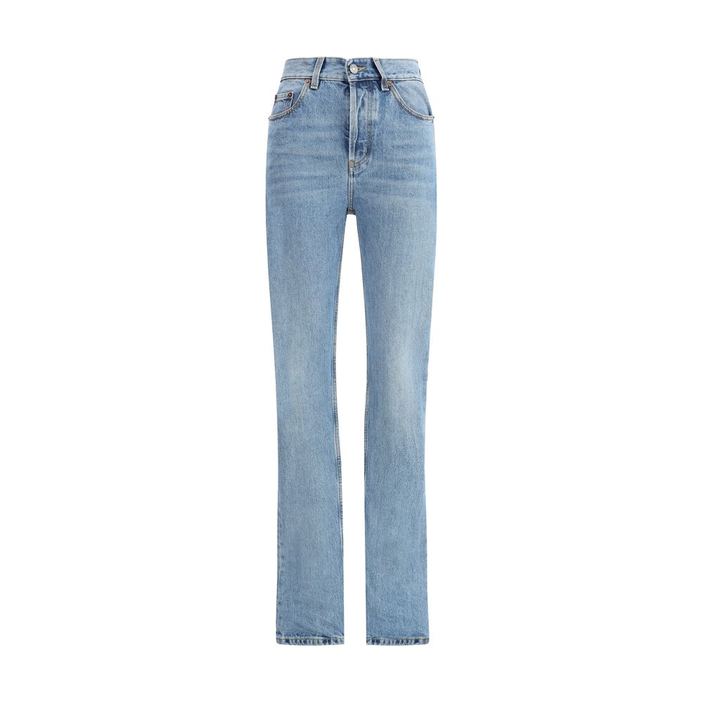 Light Blue Cotton Slim Fit Jeans