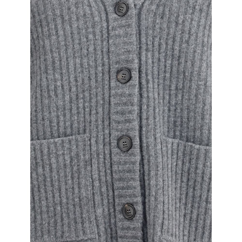 Gray Wool Cardigan