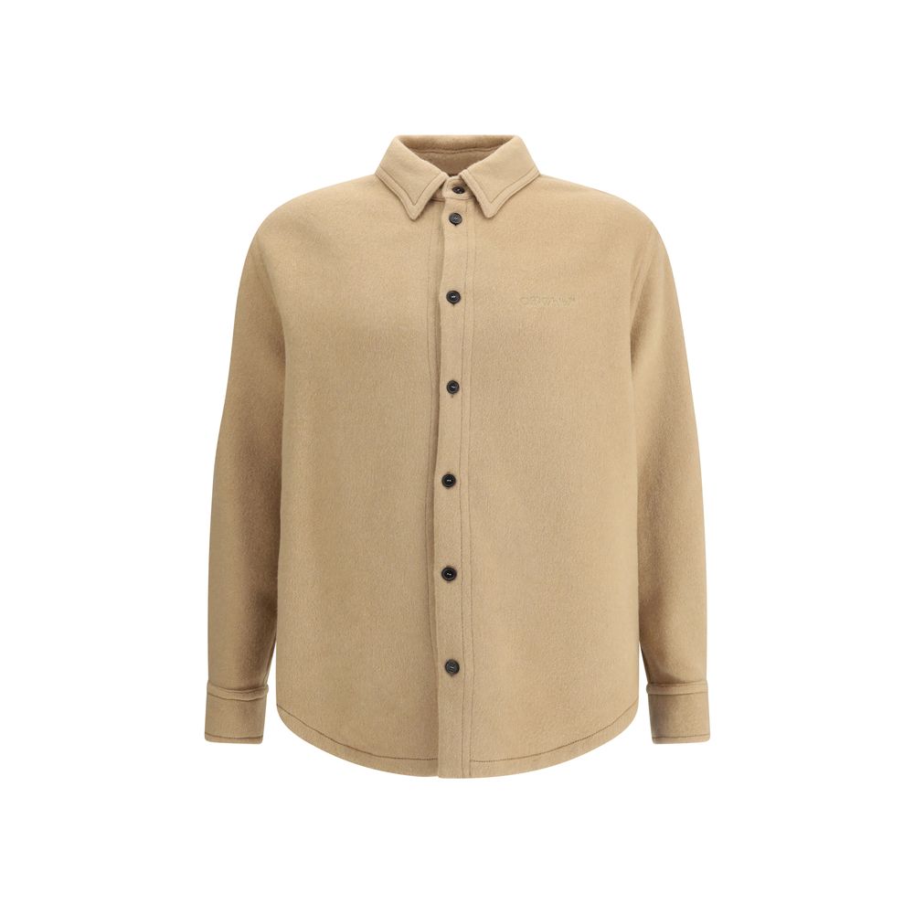 Beige Cashmere Dress Shirt