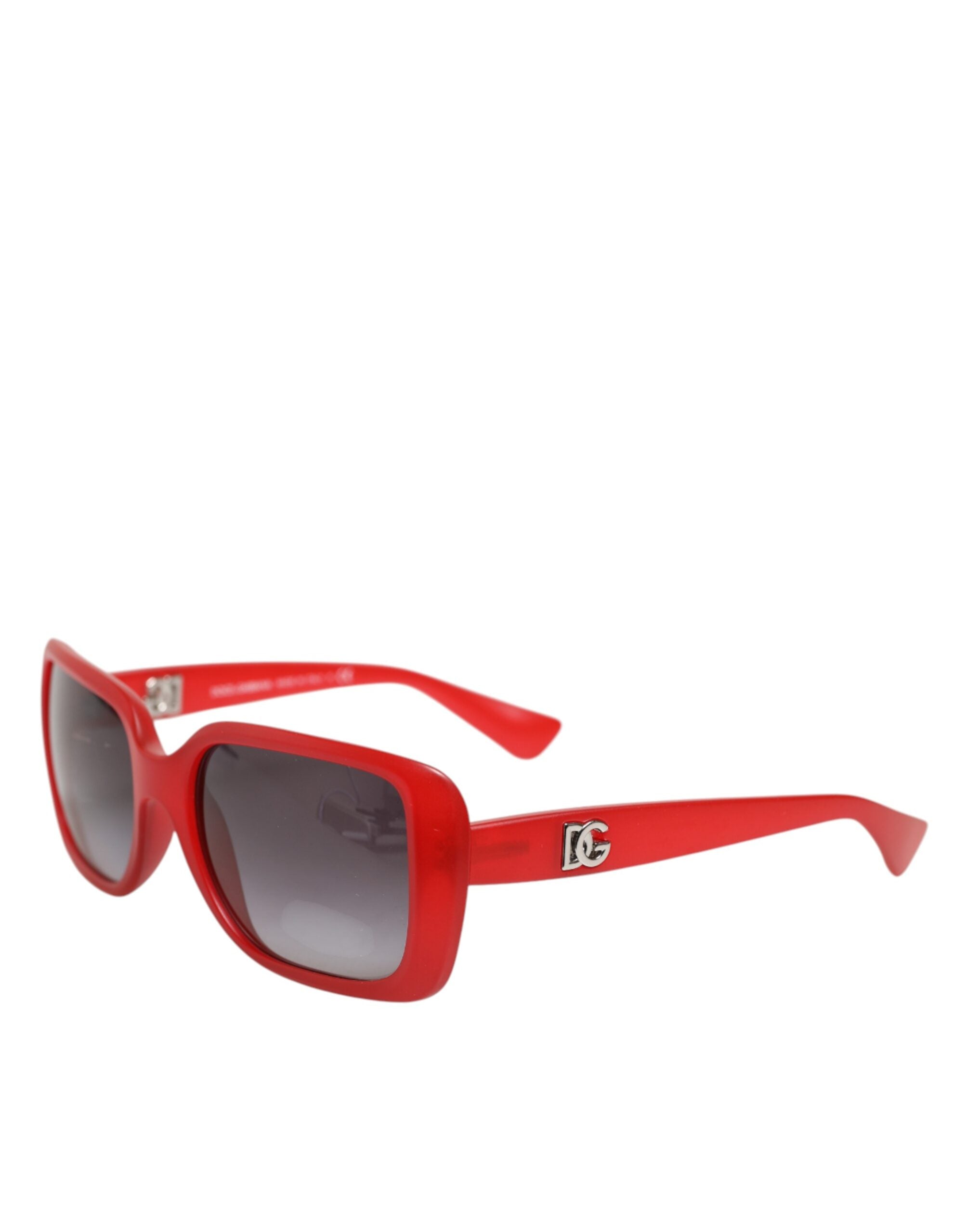 DG6093 Red Rectangular Grey Graduated Lenses Sunglasses