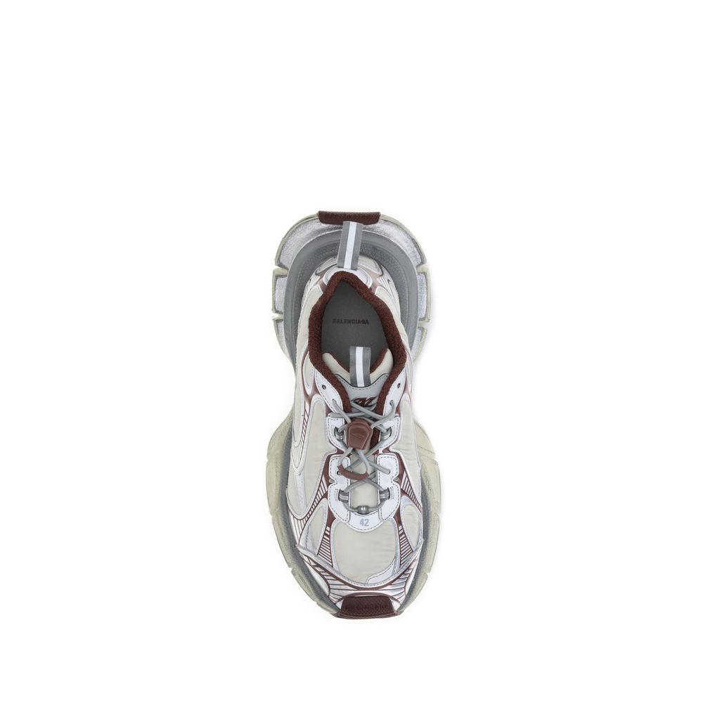 Gray Polyethylene Athletic Sneakers