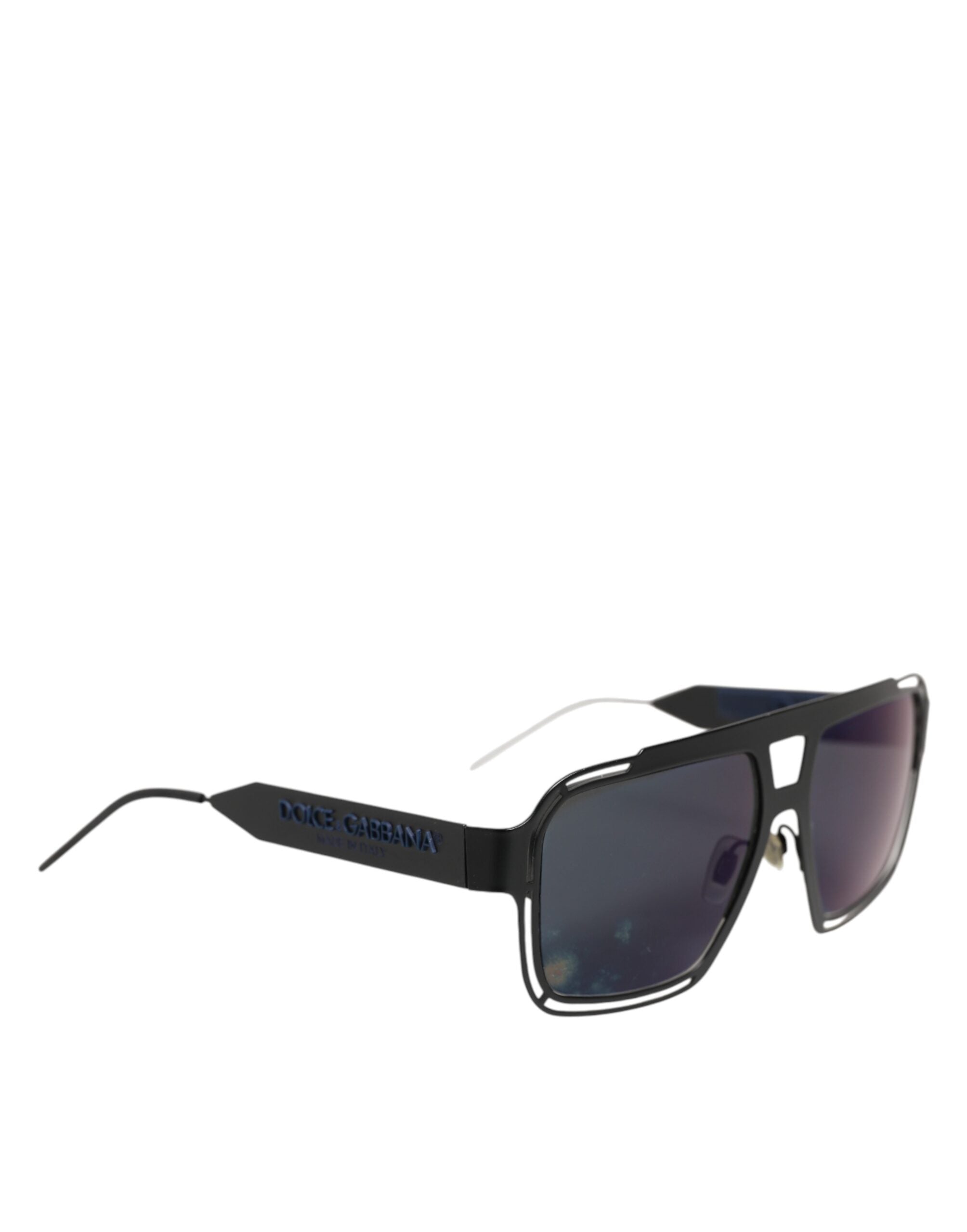 Black Metal Pilot Frame Shades Eyewear Sunglasses