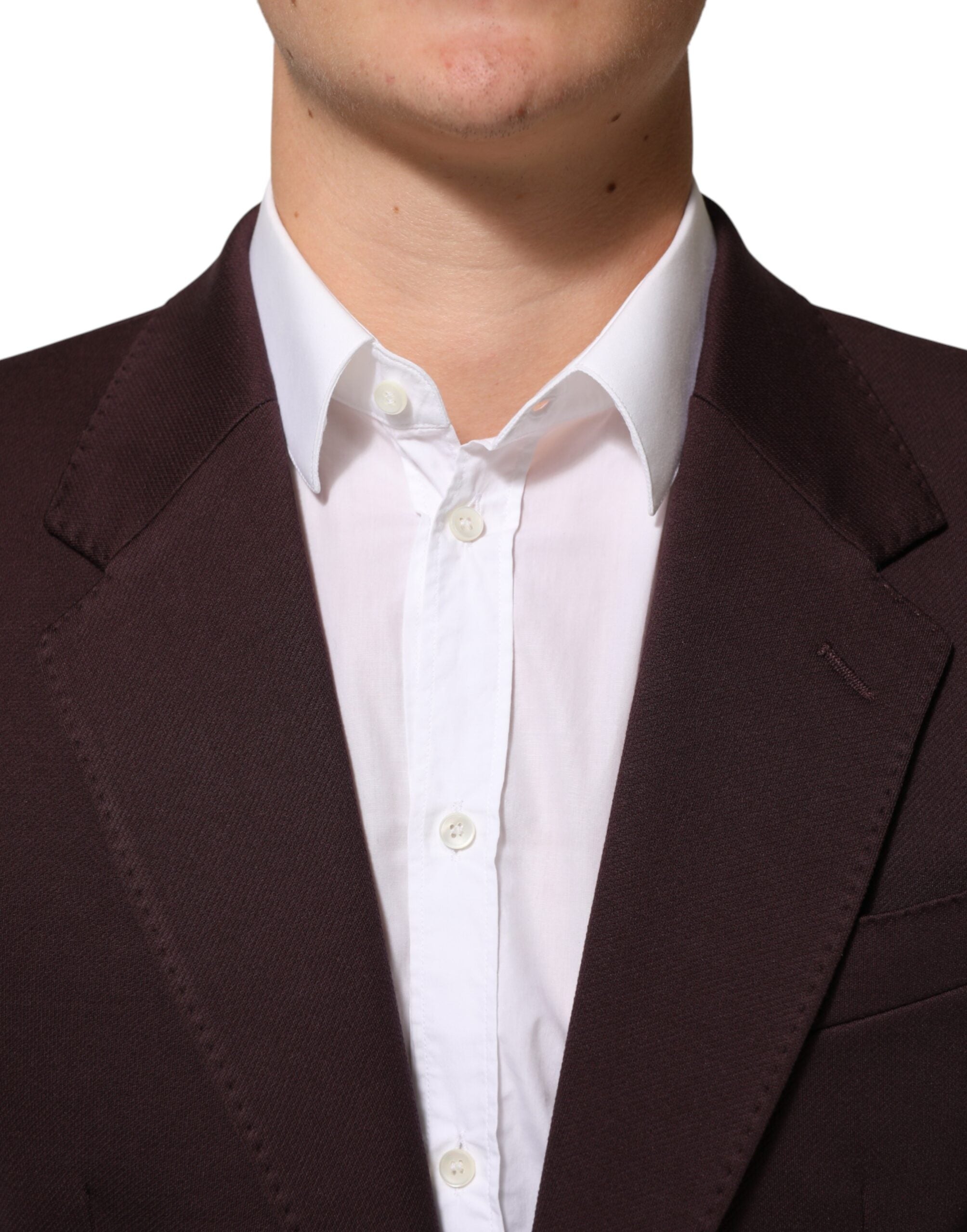 Maroon Cotton 2 Buttons Suit Jacket Blazer