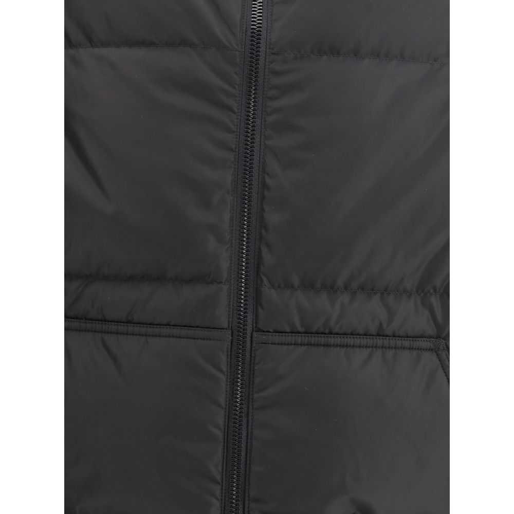 Black Polyamide Full-Length Jacket