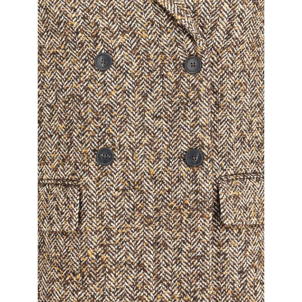 Brown Polyester Coat