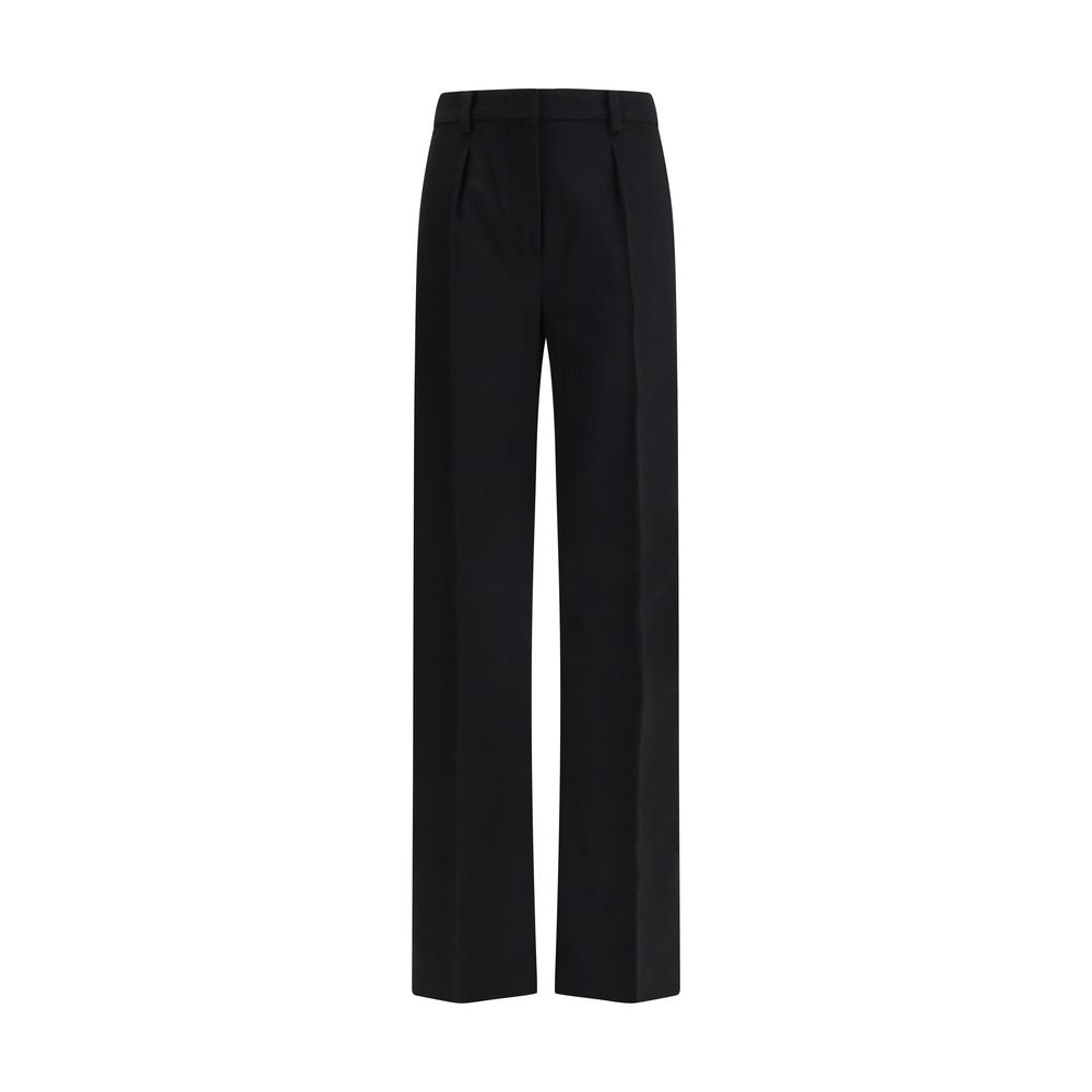 Black Camel Hair Casual Pants