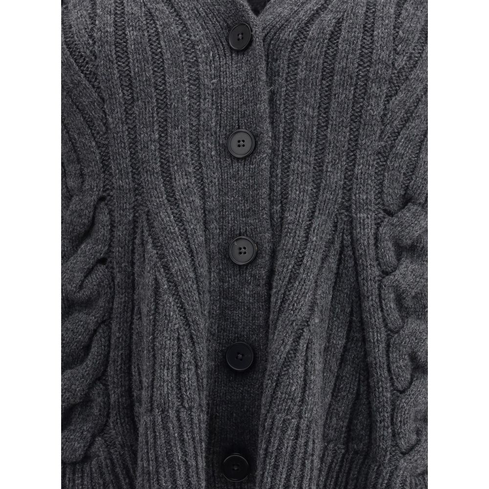 Gray Wool Cardigan