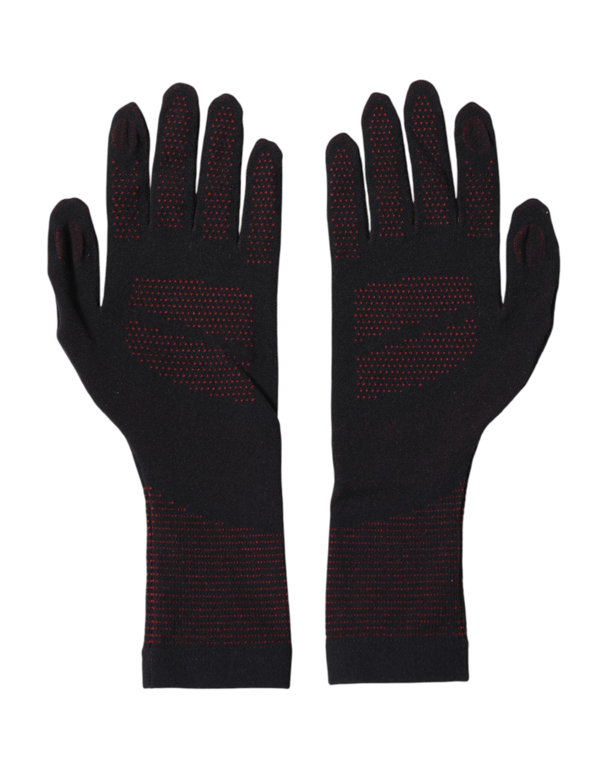 Black DG Logo Cotton Hands Mitten Men Gloves