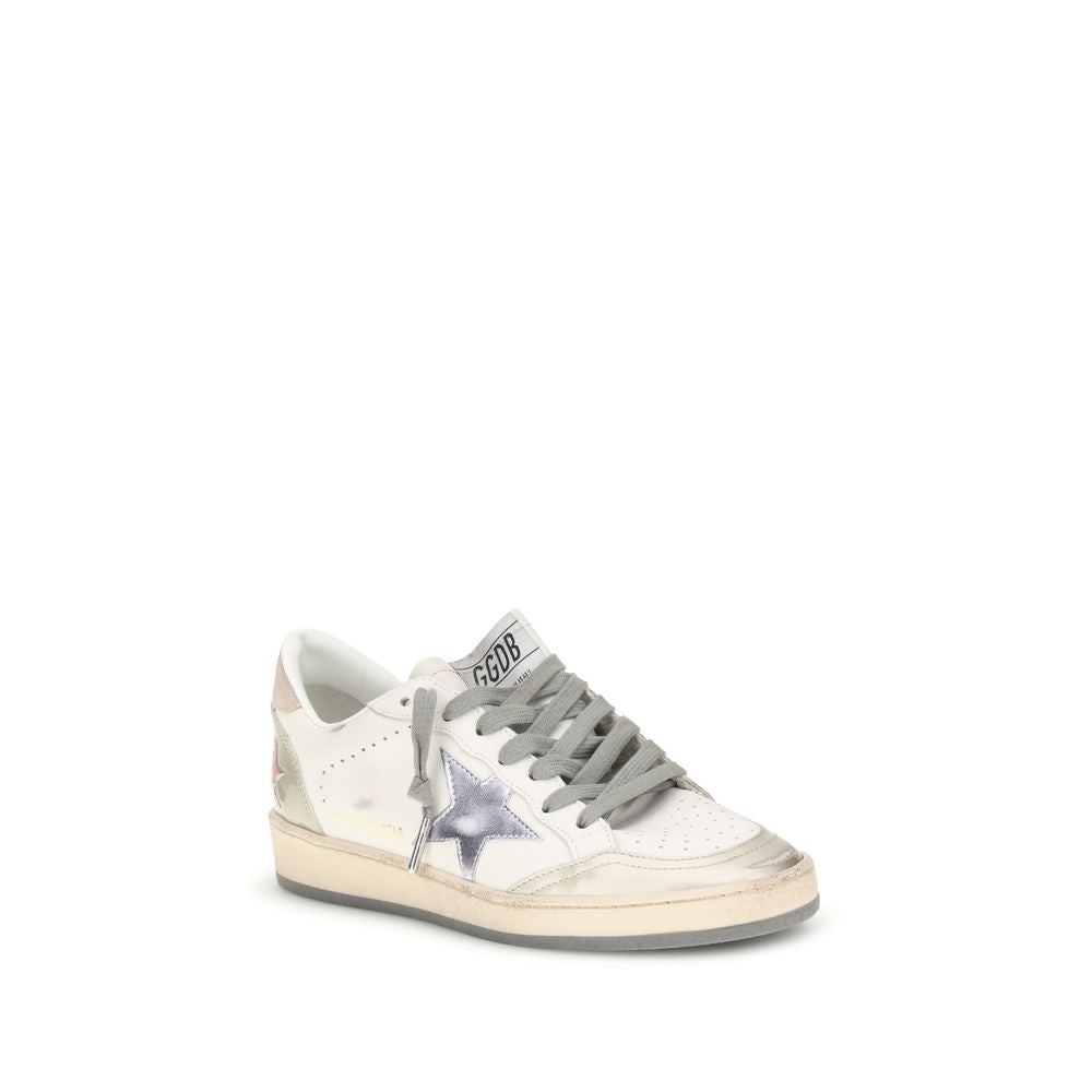 White Leather Low Top Sneakers