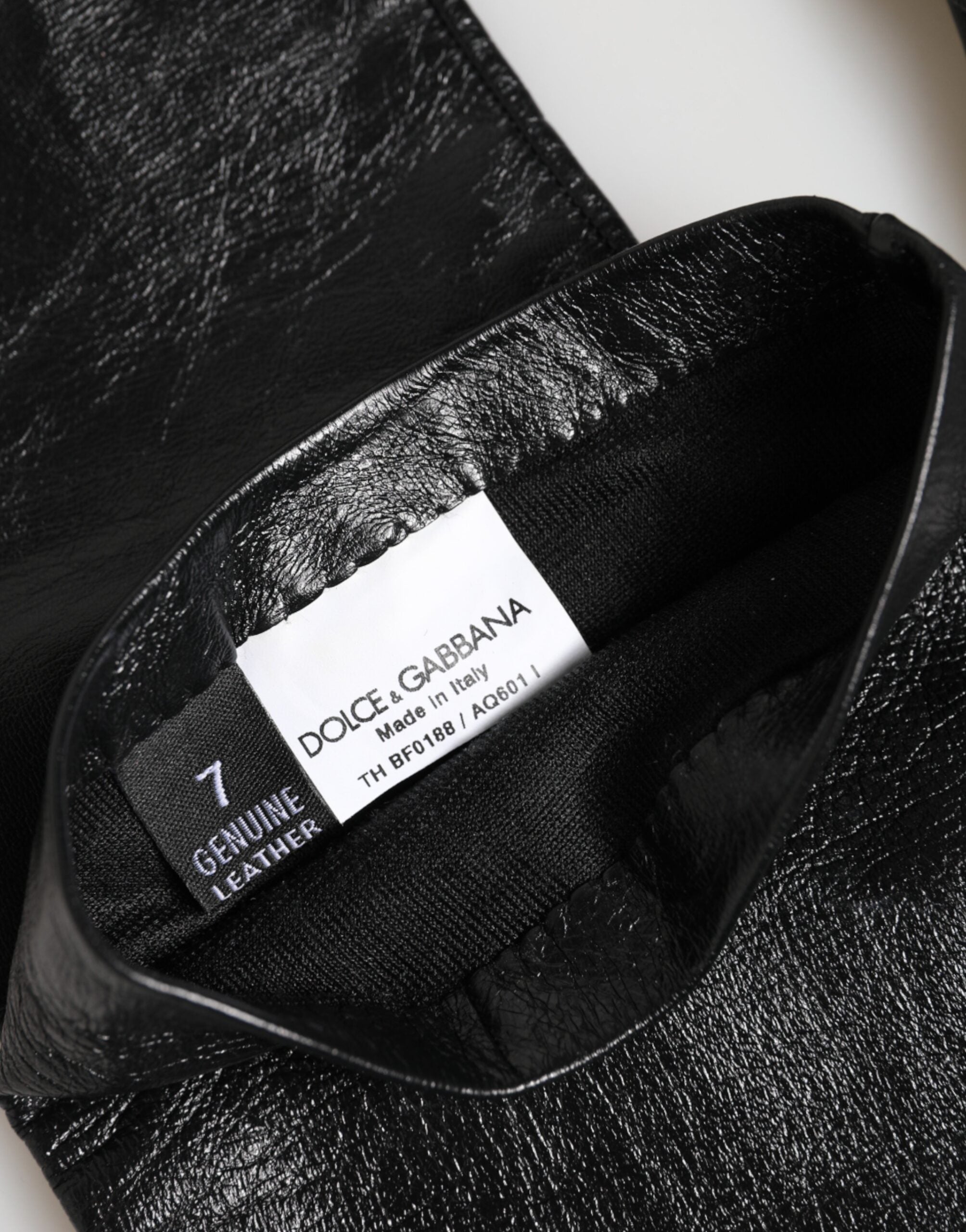 Black Polyester Elbow Length Mitten Gloves