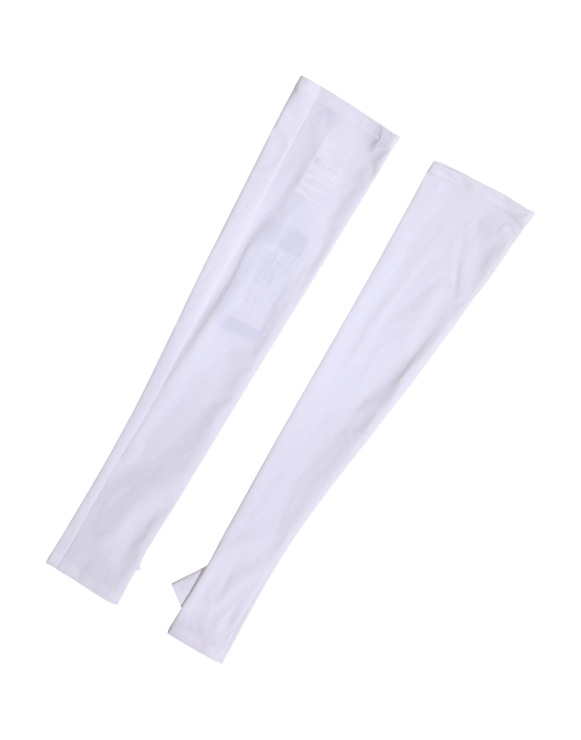 White Nylon Fingerless Elbow Length Mitten Gloves