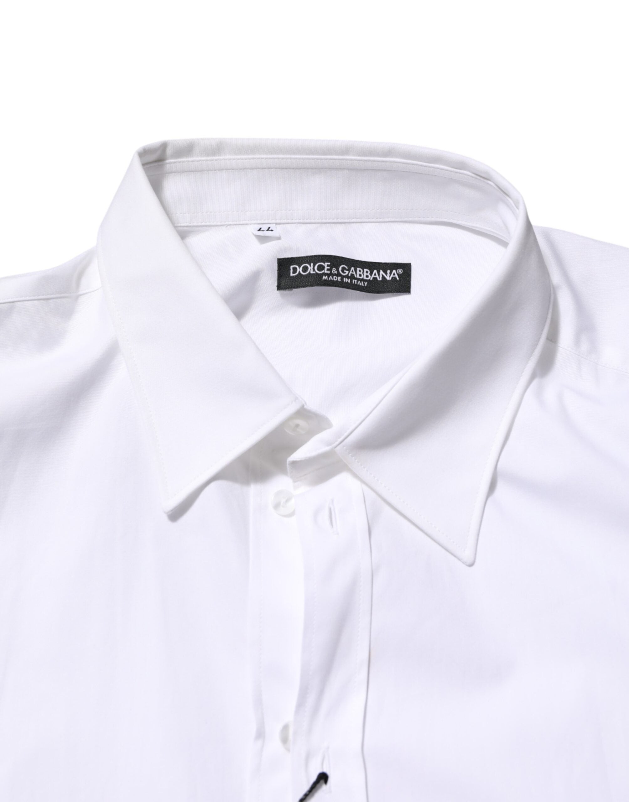 White Cotton Collared Long Sleeve Men Dress Shirt
