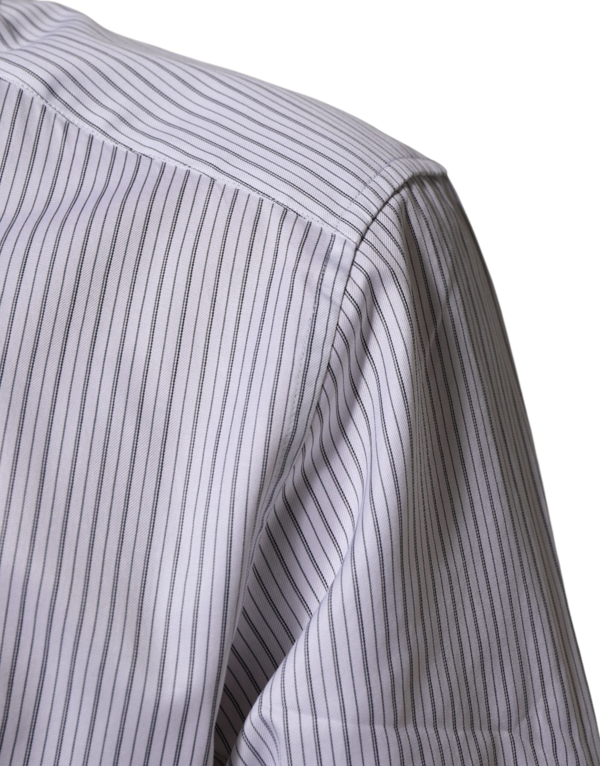 White Stripes Long Sleeves GOLD Dress Shirt