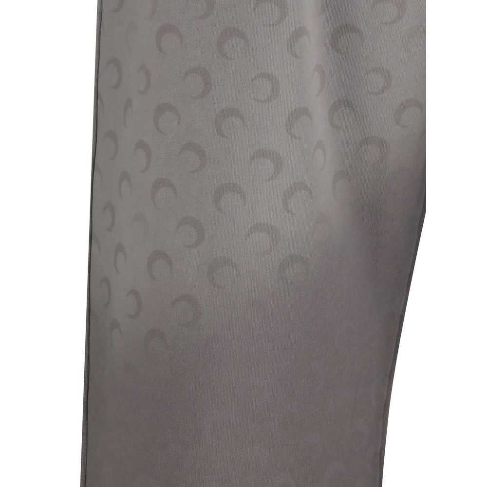 Gray Cotton Casual Pants