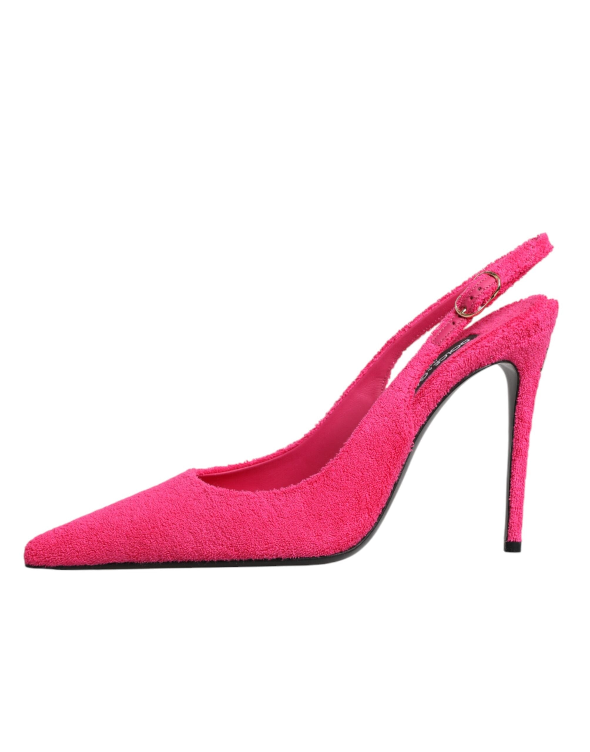Pink Suede High Heels Slingback Shoes