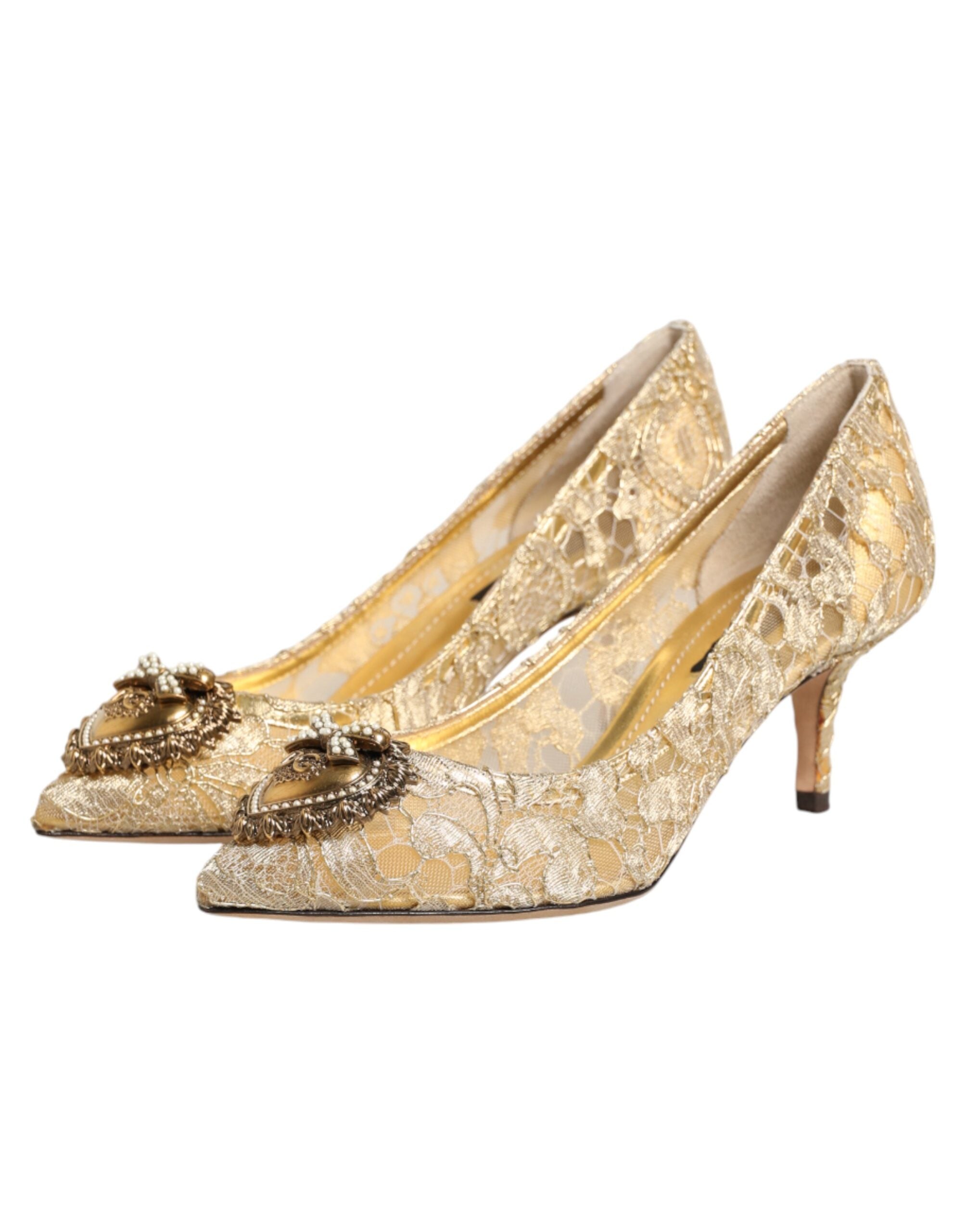 Gold Taormina Lace DEVOTION Pumps Shoes