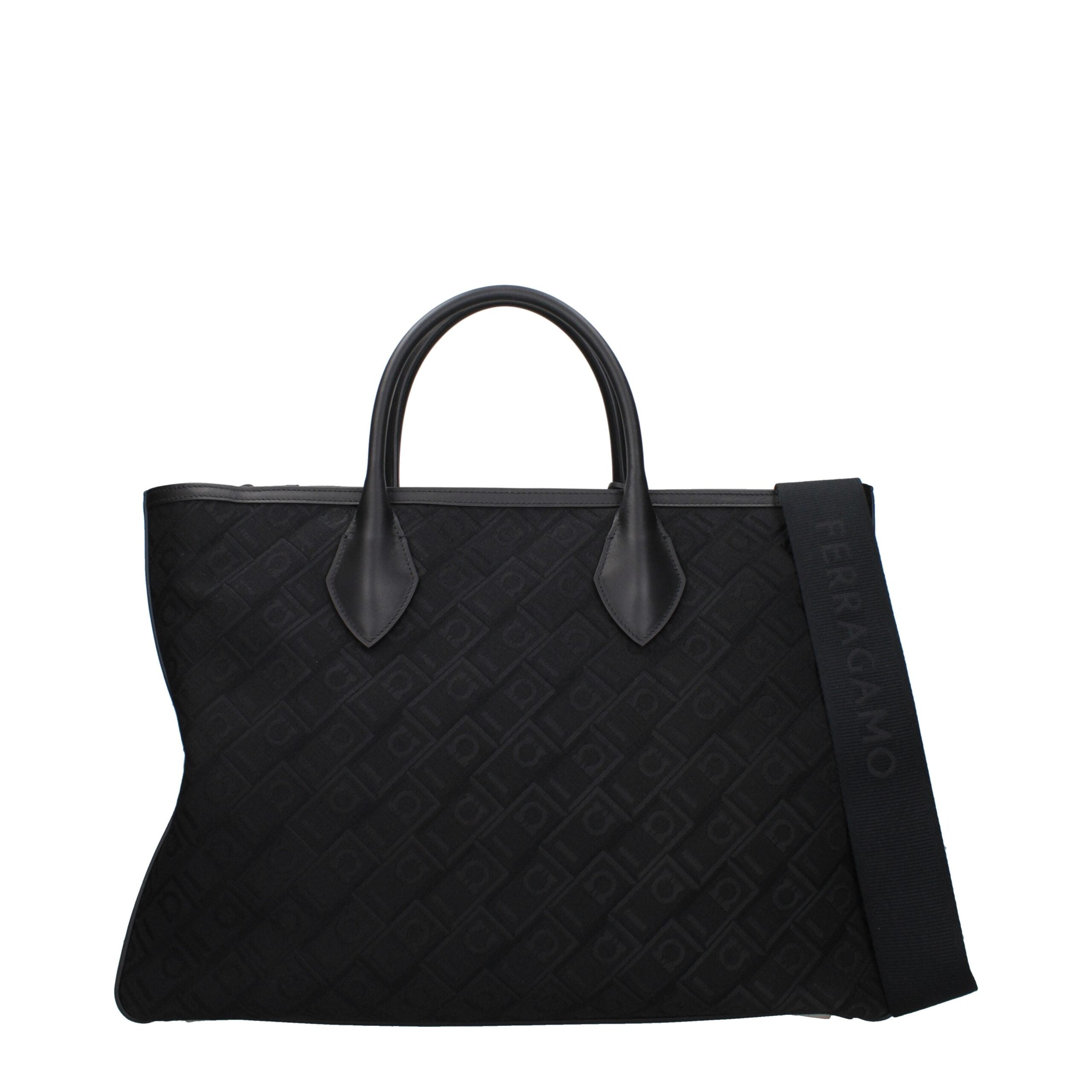 Black Fabric Handbag