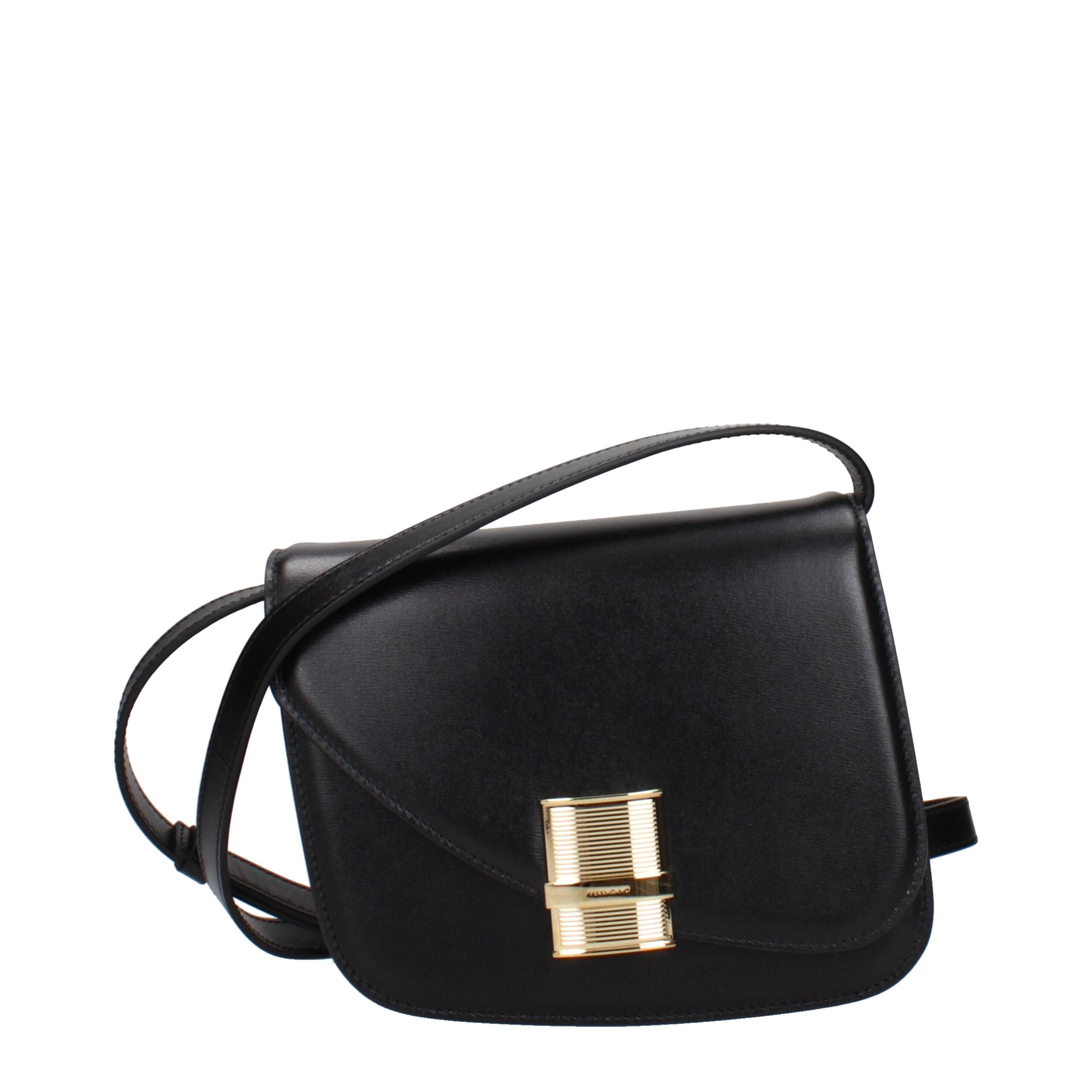 Black Leather Crossbody Bag