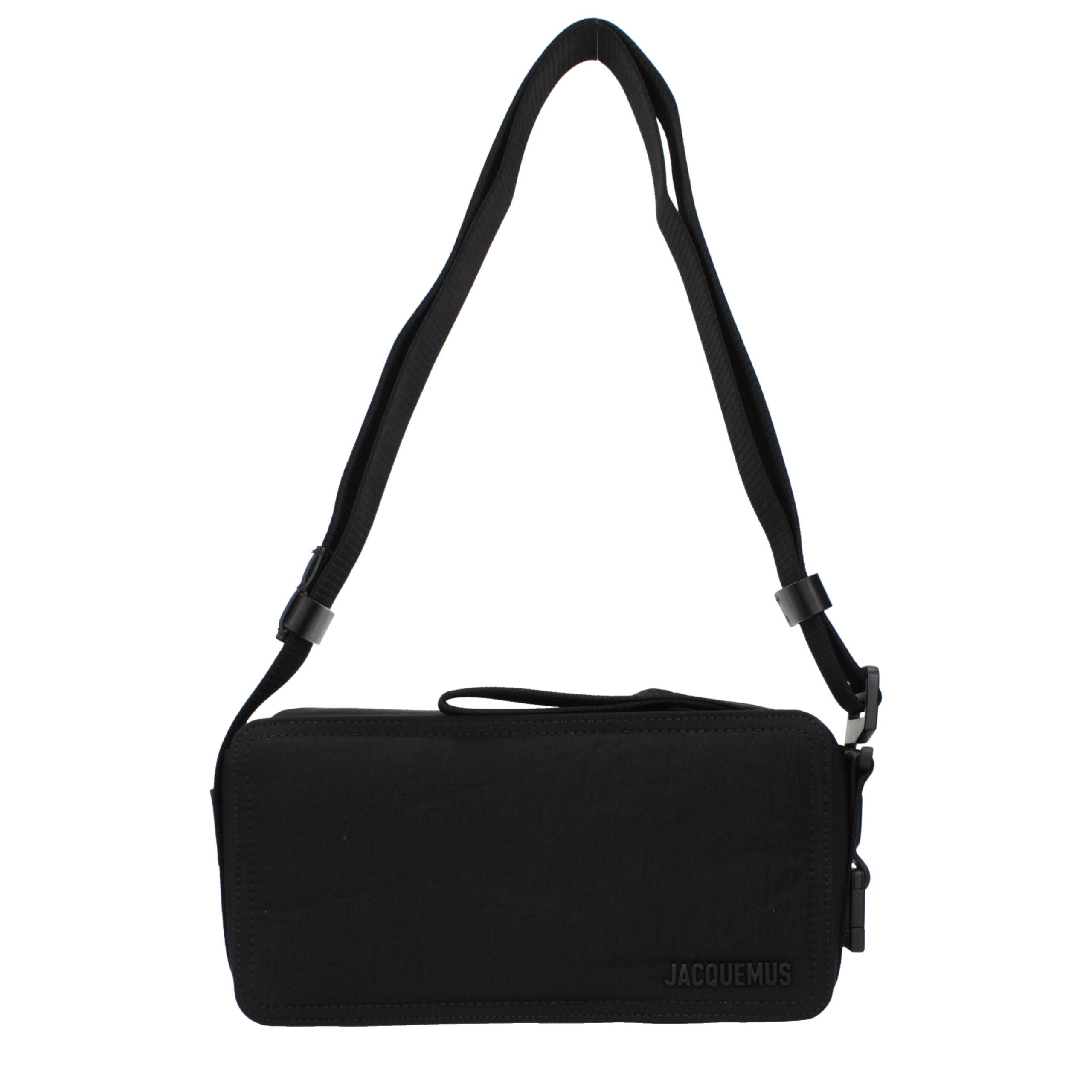 Black Fabric Crossbody Bag
