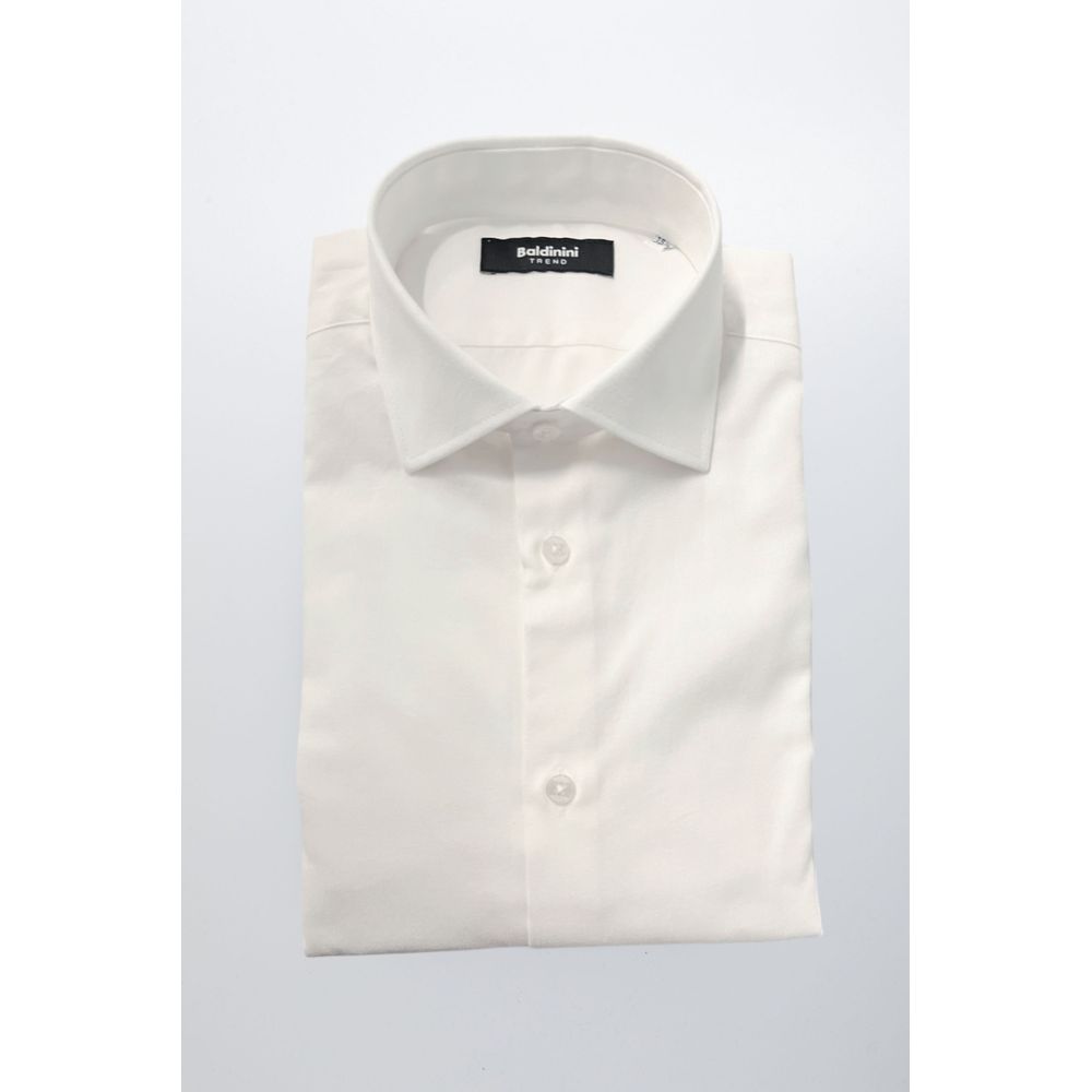White Cotton Men's Shirt