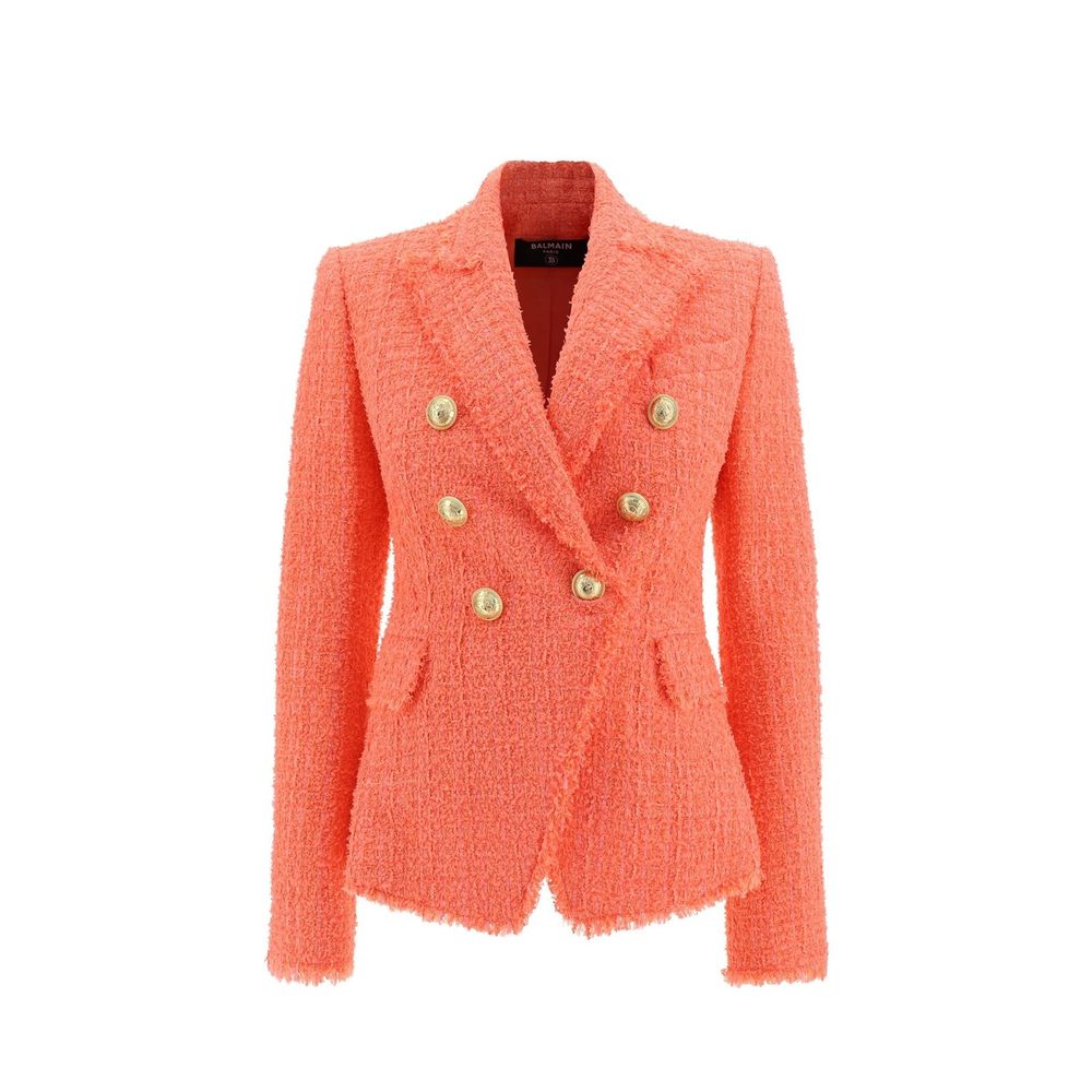 Orange Cotton Blazer
