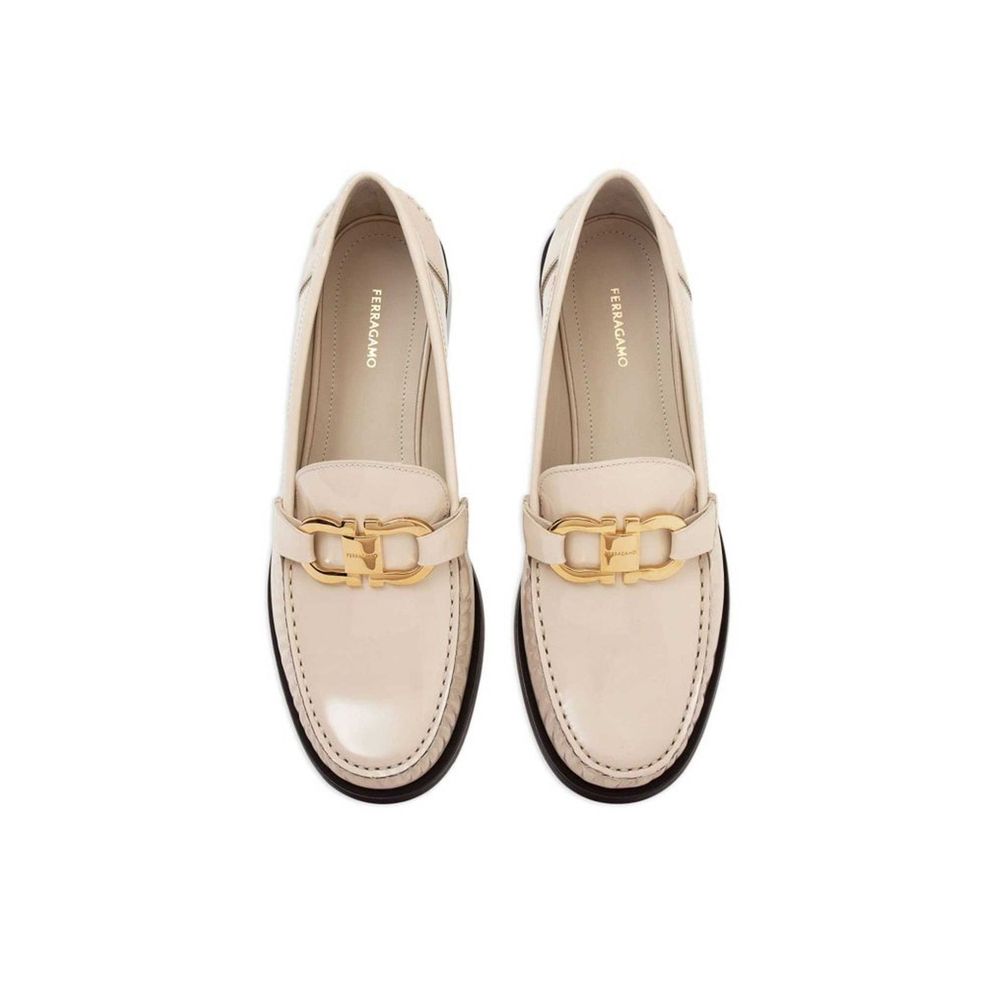 White Calfskin Slip-On Loafers