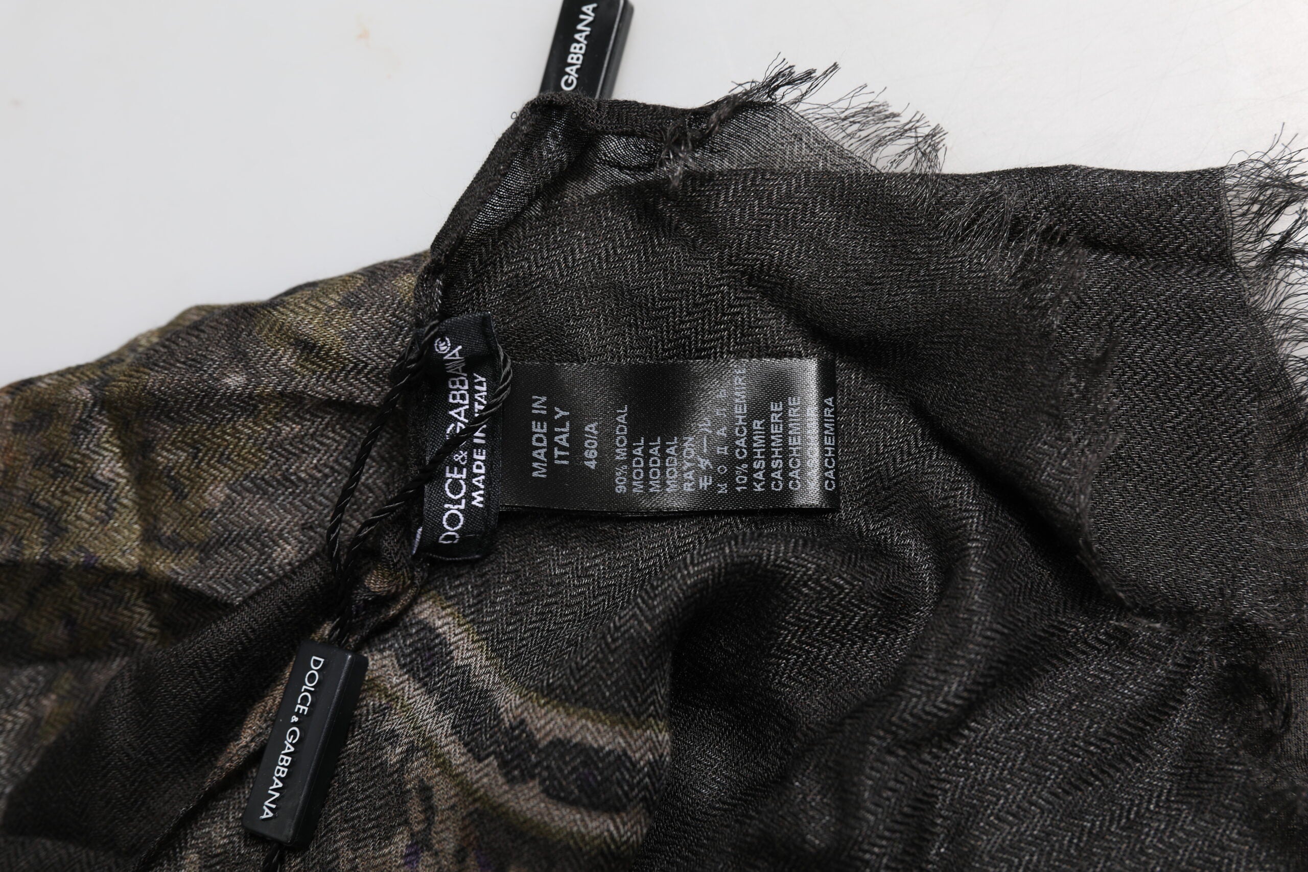 Multicolor Camouflage Fringes Modal Foulard Scarf