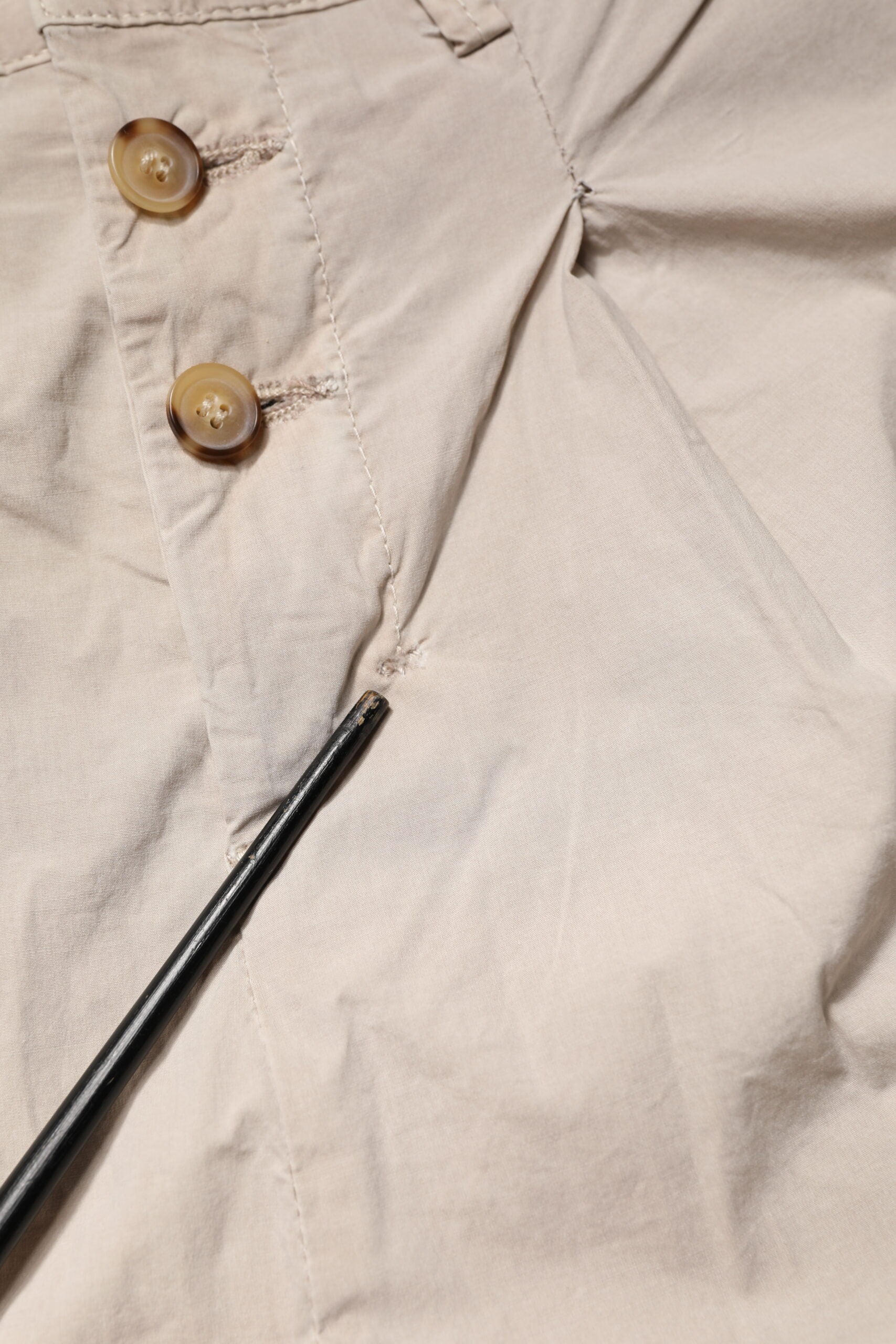 Beige Cotton Stretch Slim Fit Denim Jeans