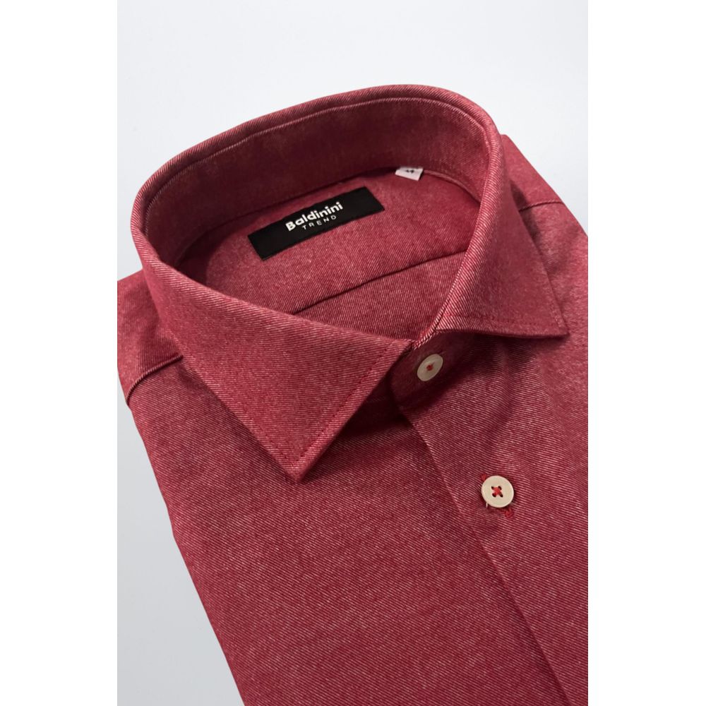 Red Cotton Men's Shirt