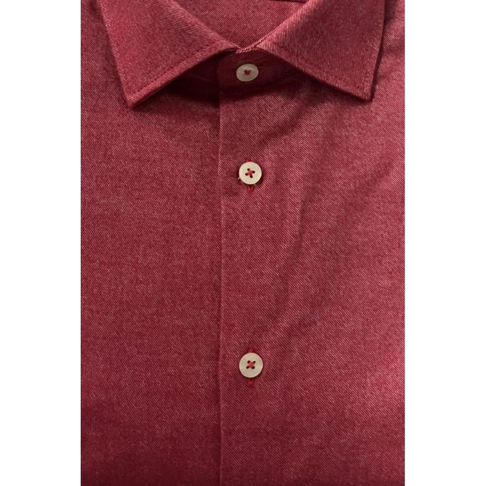 Red Cotton Men's Shirt