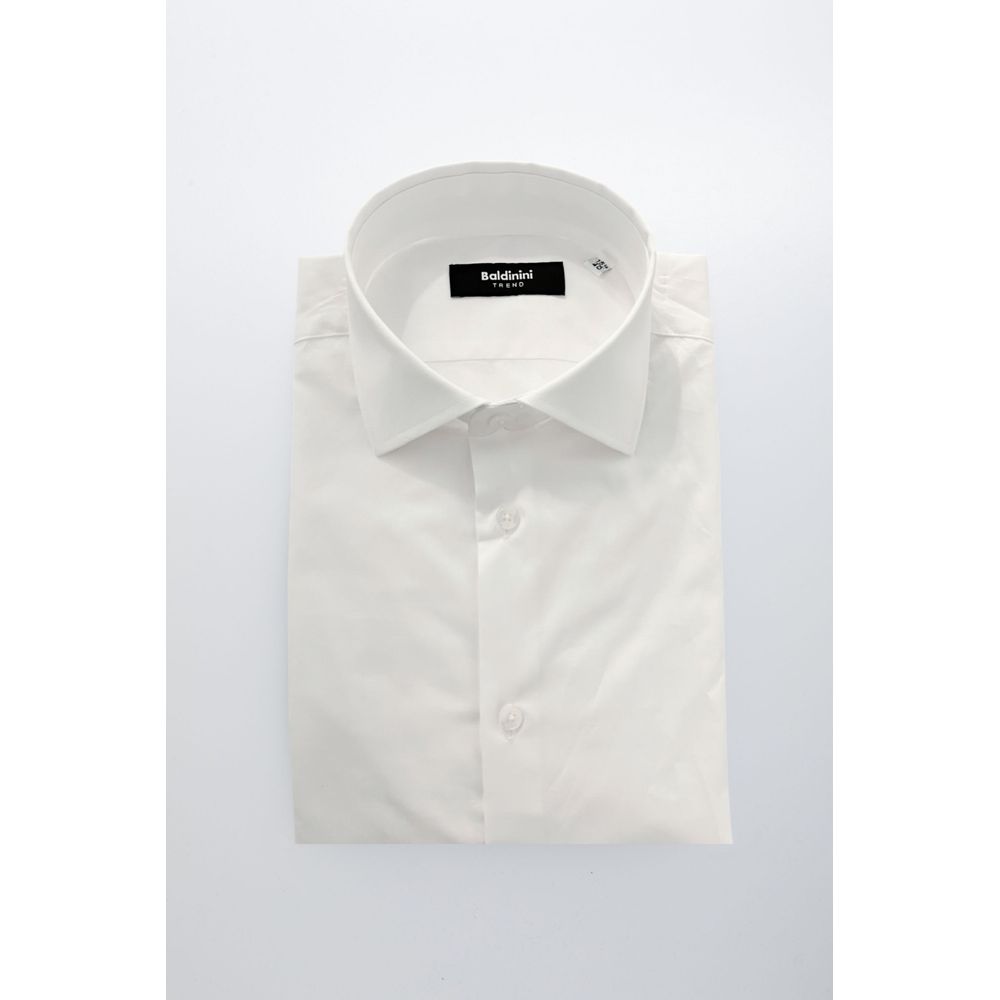 White Cotton Men Shirt